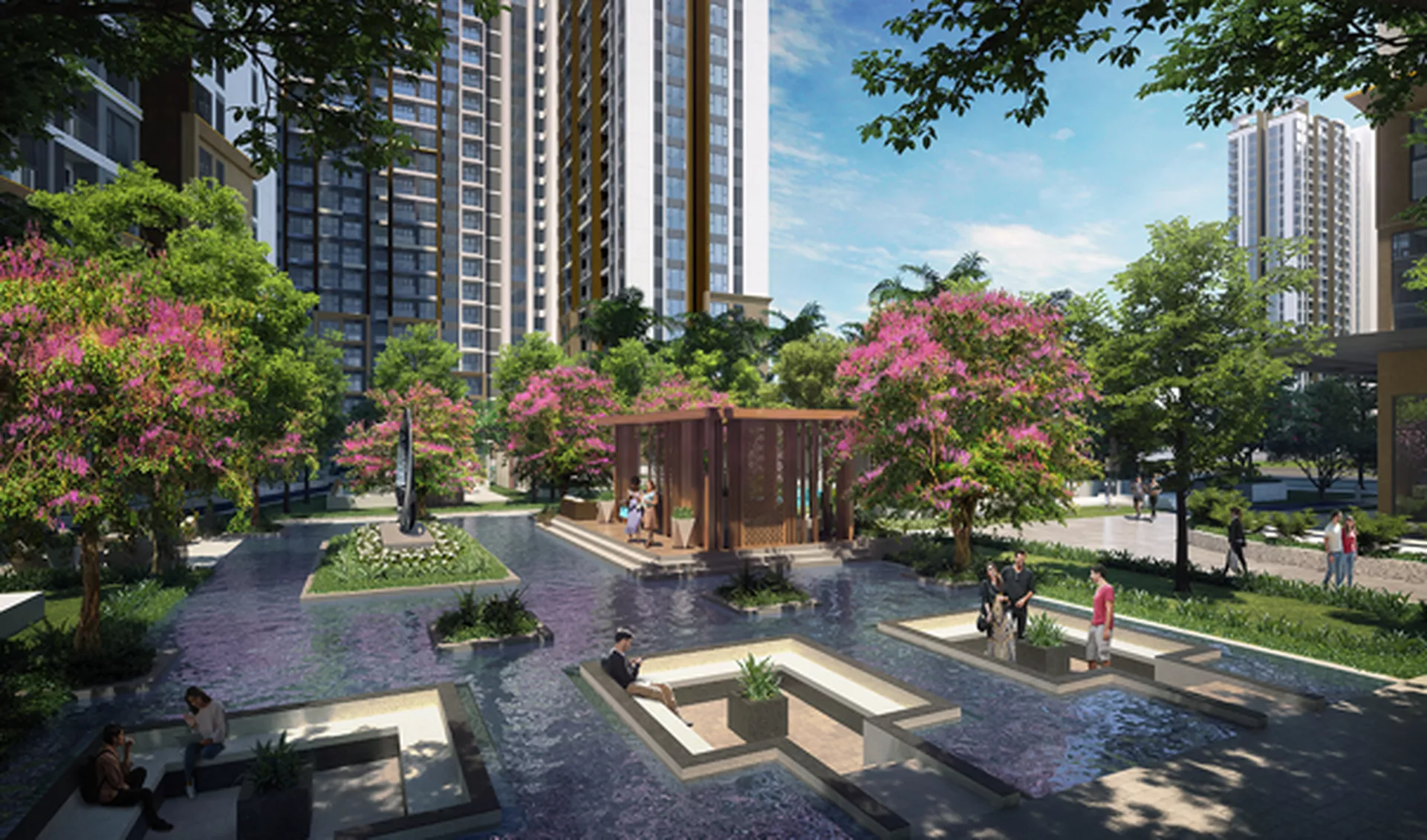 Chung cư Masteri Waterfront có những không gian làm việc và gặp gỡ đối tác nào dành cho cư dân khi thuê tại đây?