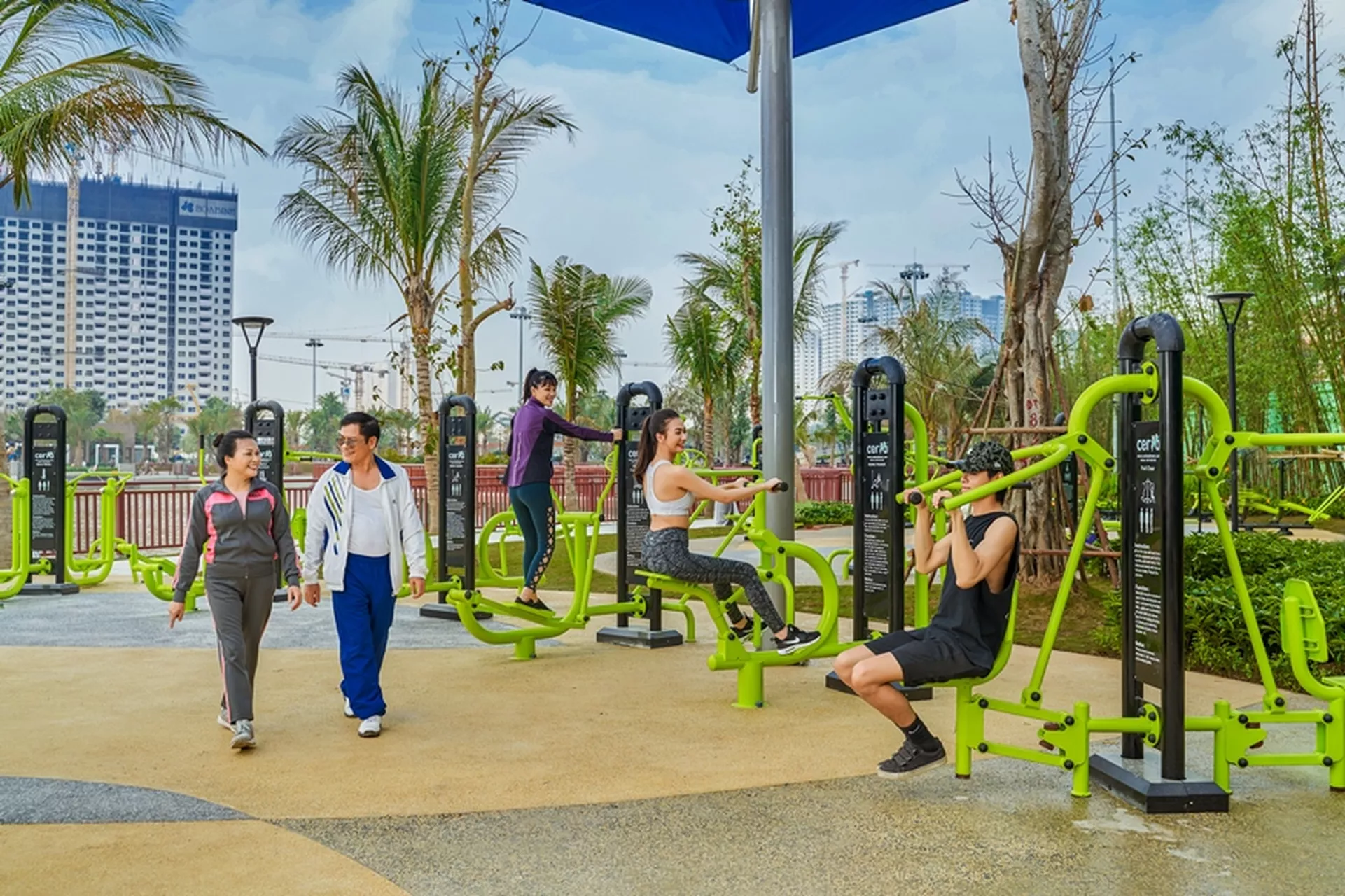 Người thuê nhà Ocean Park cần chú ý điều gì khi vào khu gym ngoài trời?