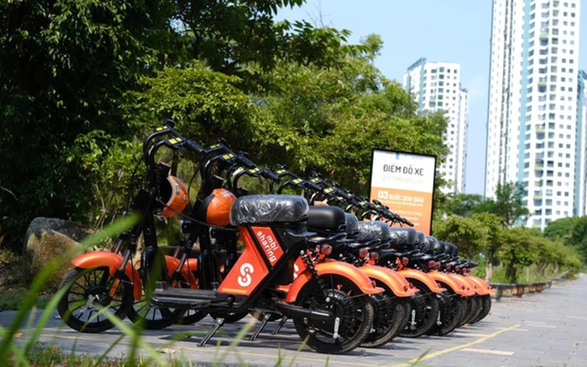 Gói vé ngày khi sử dụng xe đạp điện MBI Sharing trong Vinhomes Ocean Park 1 là bao nhiêu?