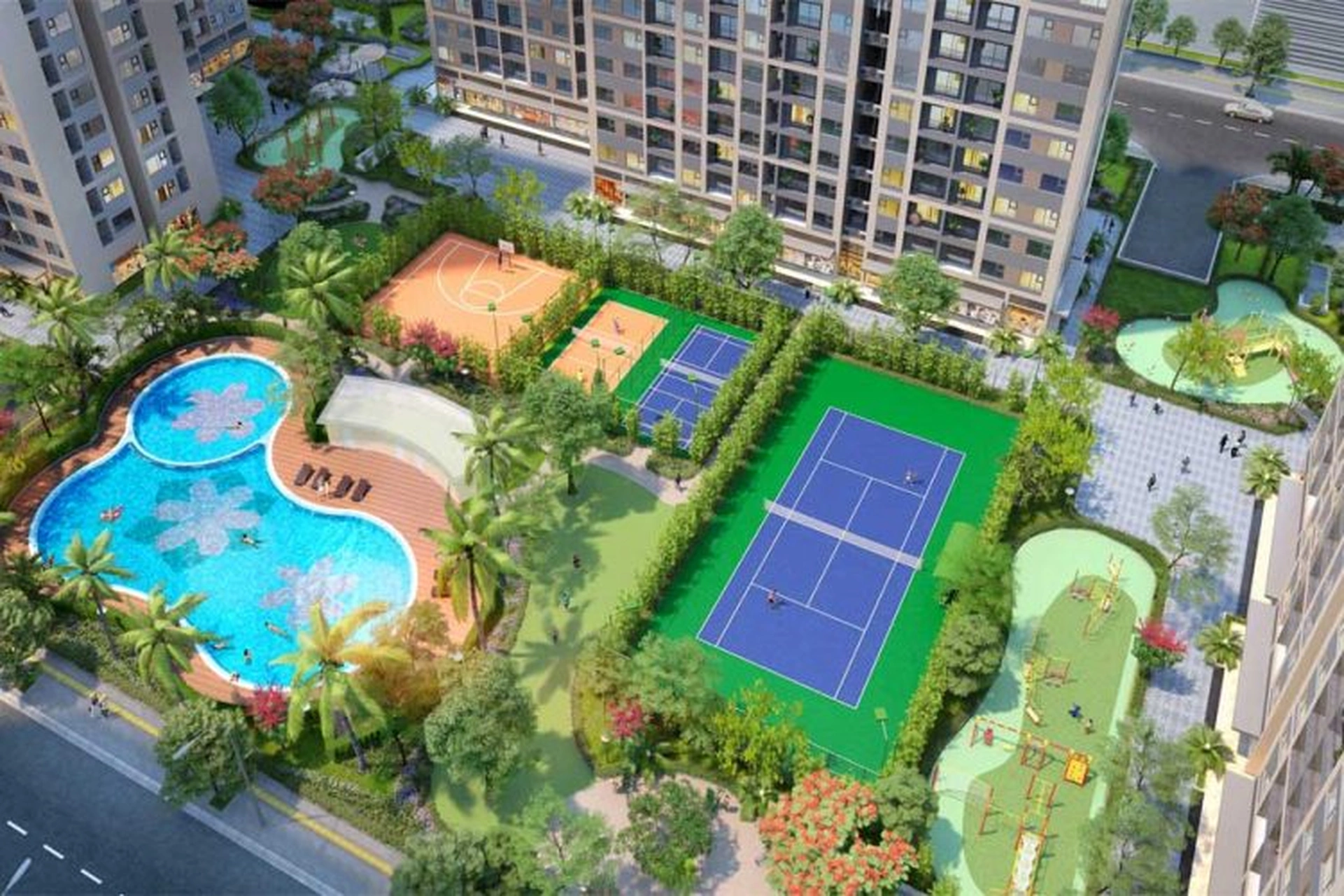 Tận hưởng không gian sống xanh bao quanh các căn hộ dự án Masteri Centre Point