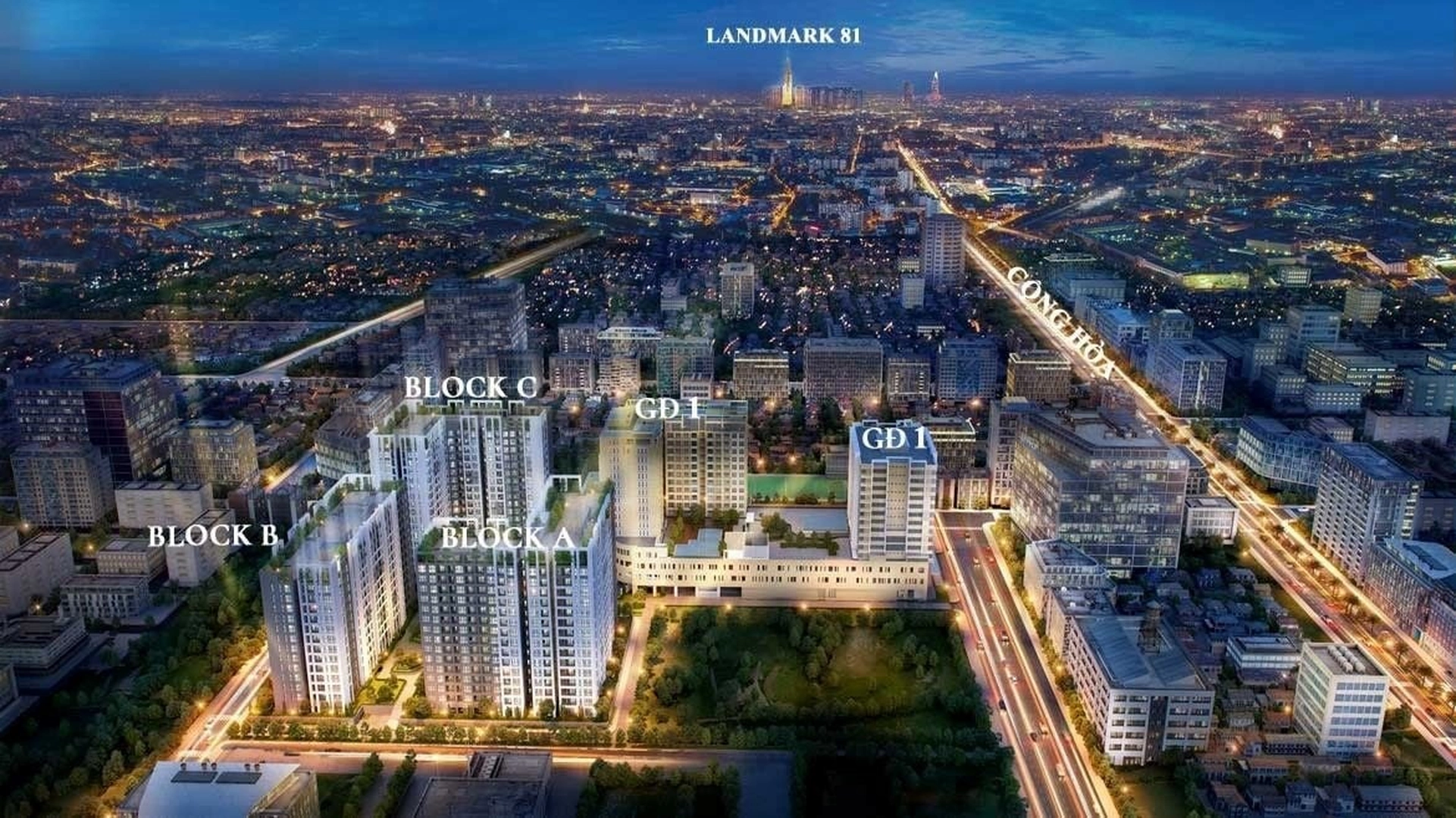 Căn hộ chung cư Cộng Hòa Garden có diện tích bao nhiêu m2?
