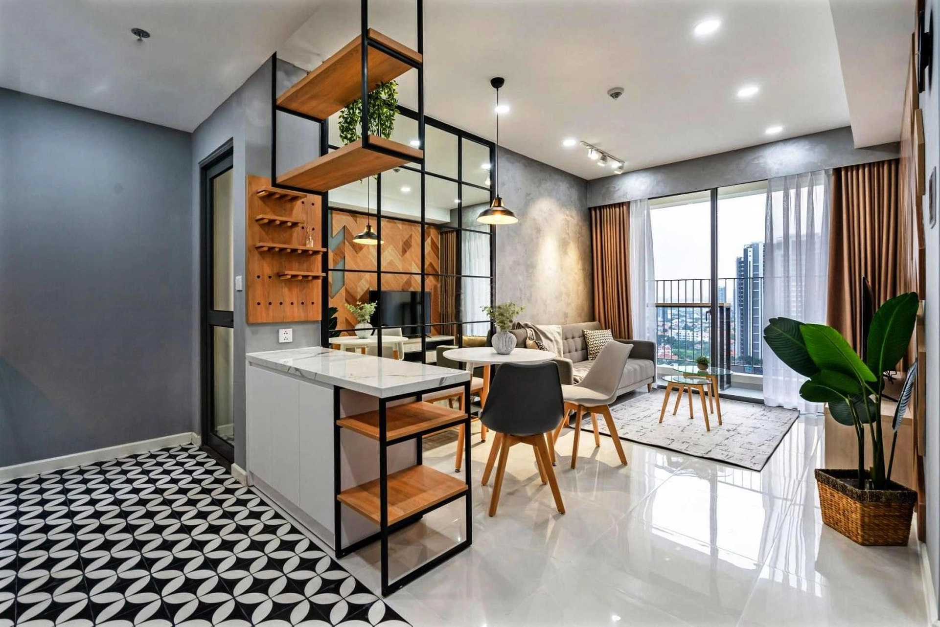 Diện tích căn hộ chung cư Carillon 5 quận Tân Phú là bao nhiêu m2?