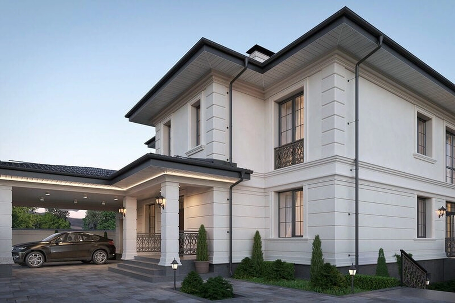 5 xu hướng thiết kế biệt thự 2 tầng có gara ấn tượng nhất hiện nay 