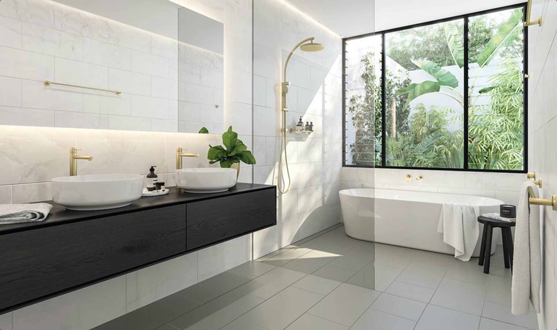 Gợi ý những cặp màu khi kết hợp sẽ mang lại vẻ đẹp bất ngờ cho phòng tắm
