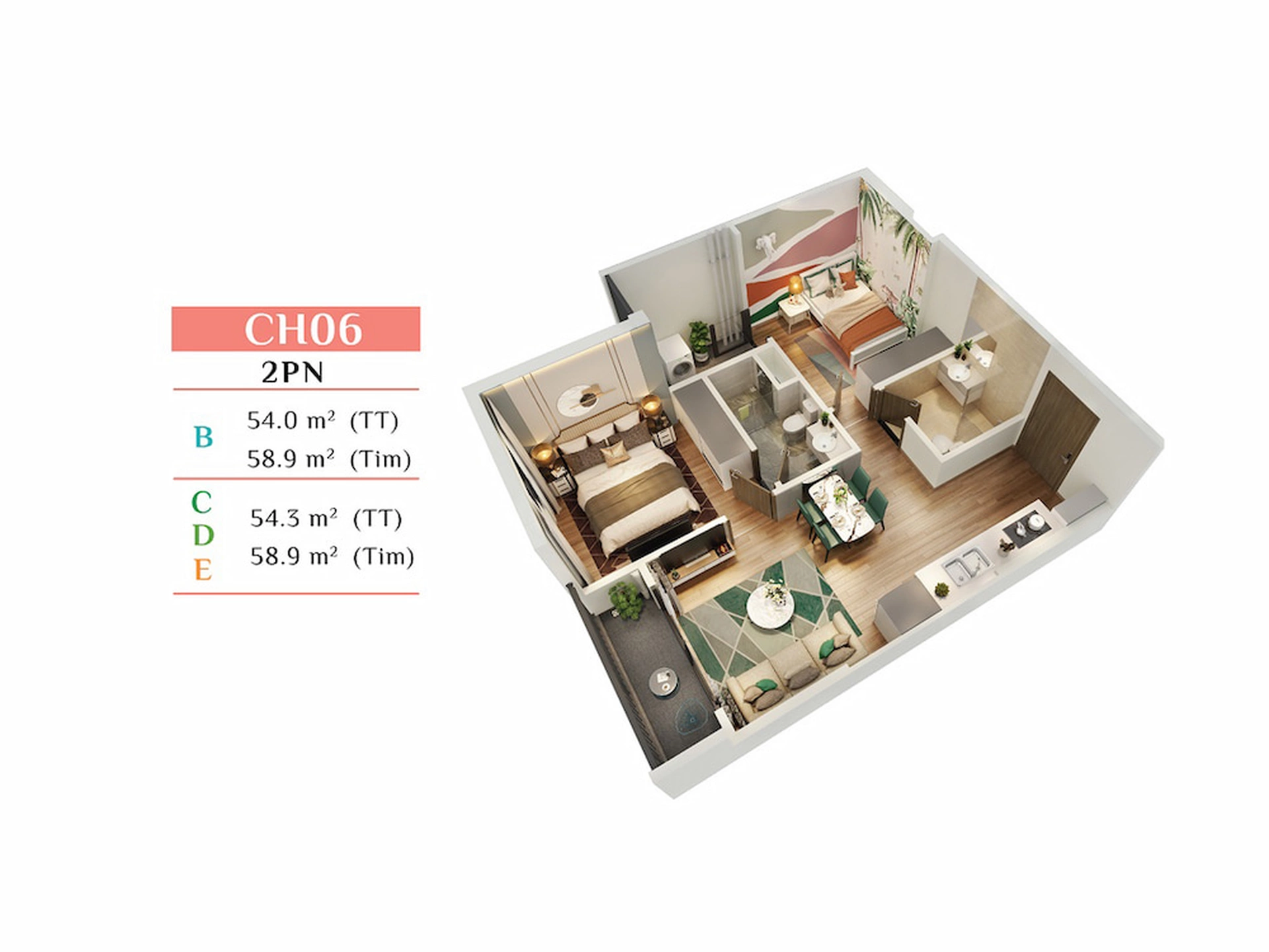 So sánh giá bán và tiện ích căn hộ 2PN/2PN+ của phân khu The Miami và phân khu The Sakura Vinhomes Smart City