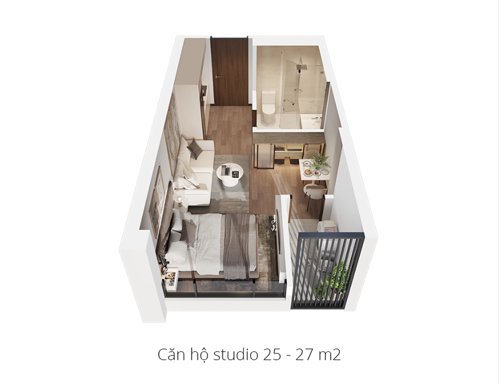 Căn hộ Studio tòa The Envy H2 phân khu Hawaii dự án Masteri Waterfront: Không gian hoàn hảo cho người trẻ năng động 