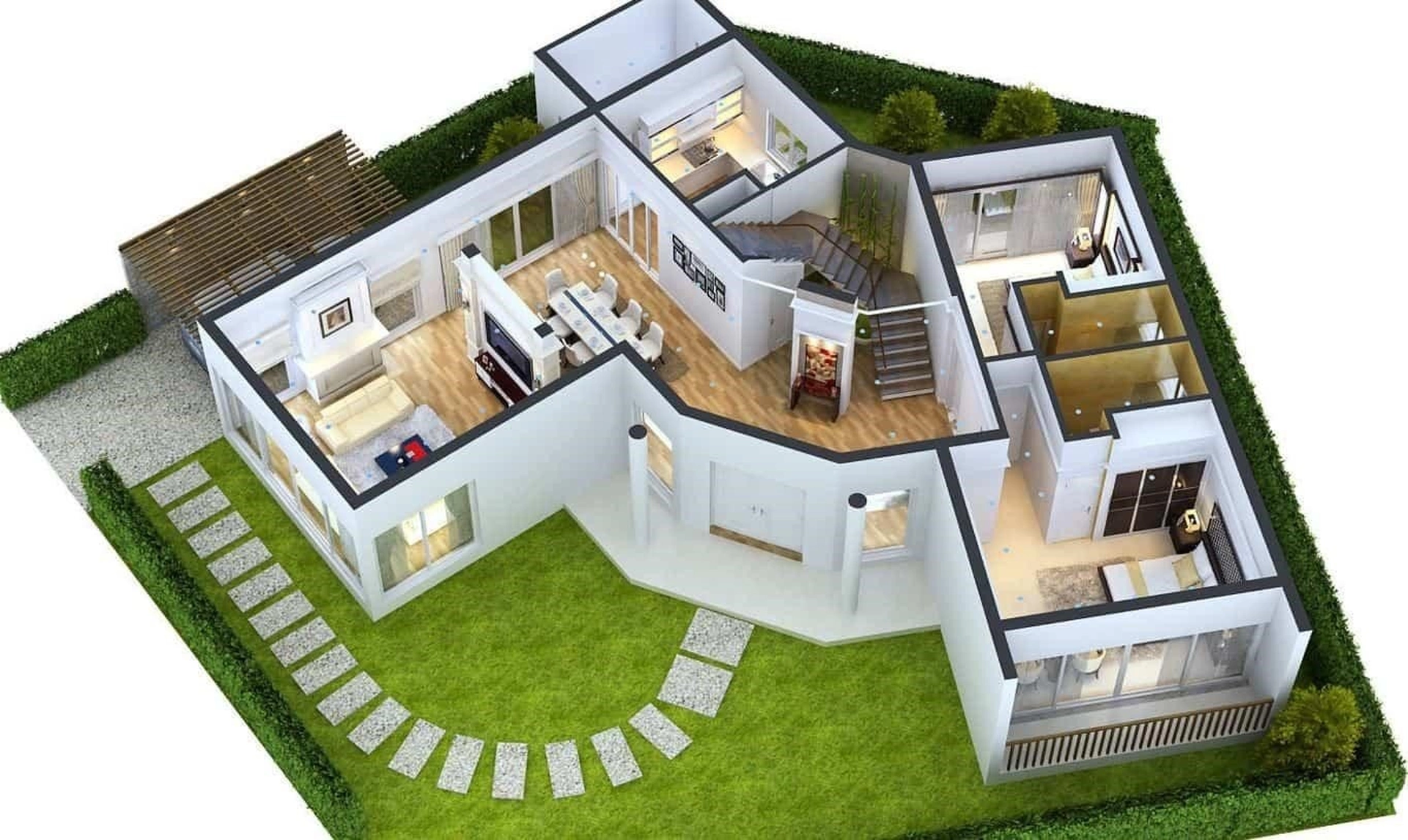 Mẹo thiết kế nhà ở cho nhà xây trên đất thóp hậu
