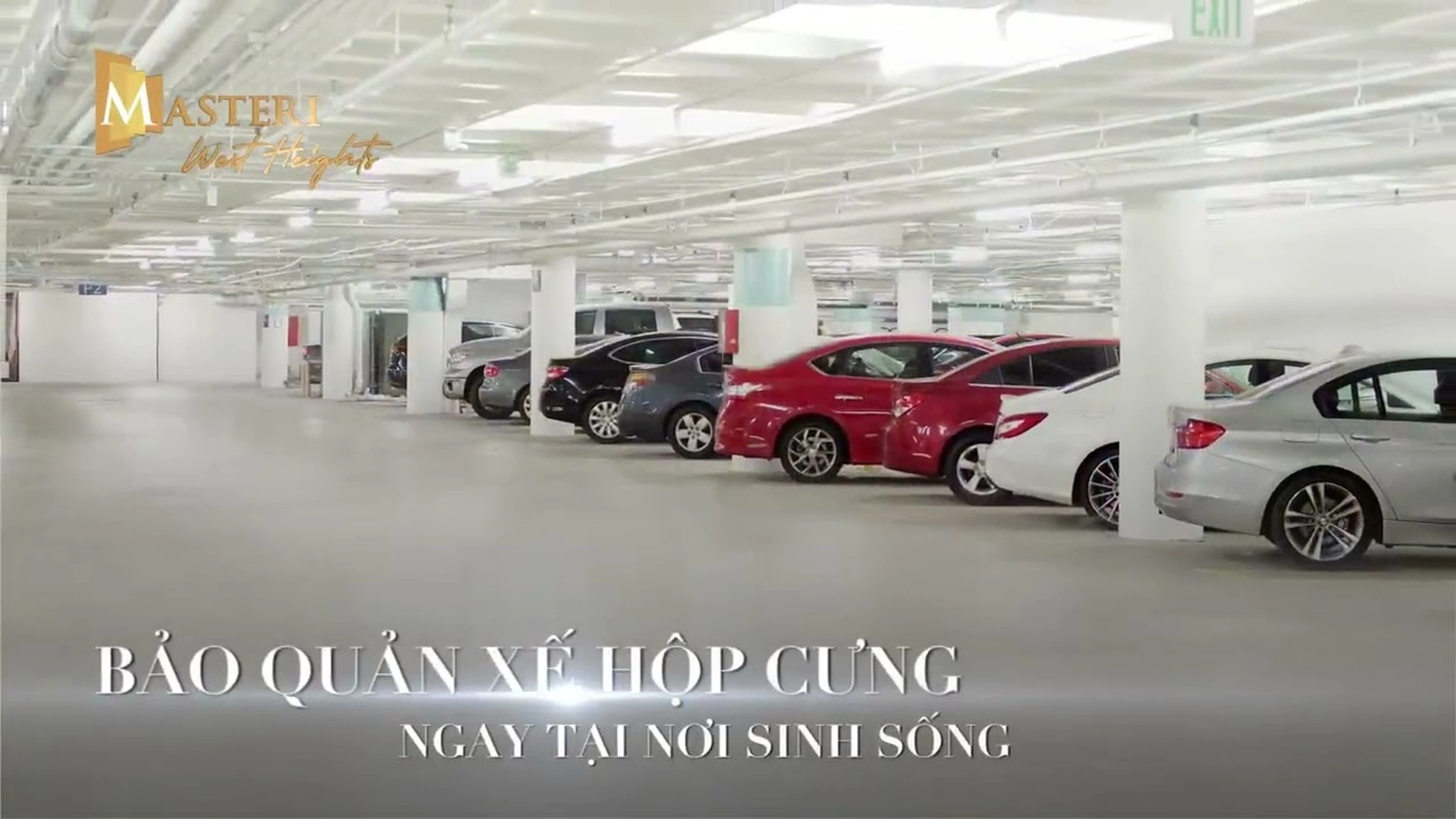 Sức chứa tối đa của hai hầm gửi xe ô tô Masteri West Heights là bao nhiêu?