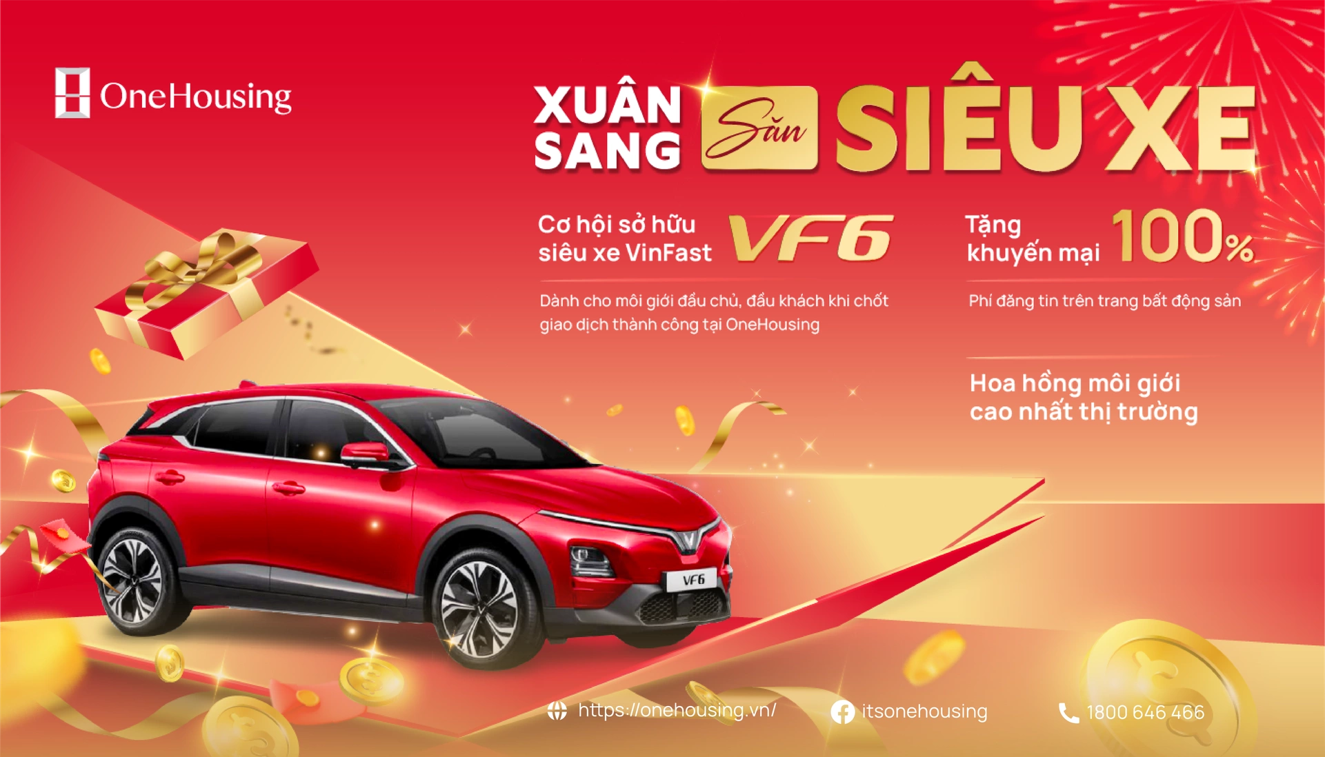 OneHousing “chơi lớn” với chương trình bốc thăm trúng xe VinFast VF6