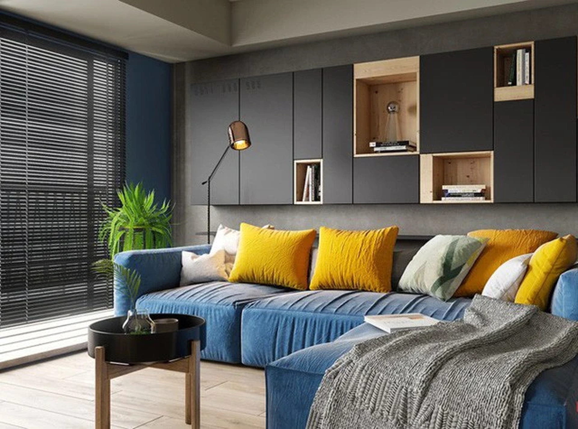 Thiết kế nội thất căn hộ màu xanh dương cho chủ nhà cá tính, mang sắc biển cả để đón hè rực rỡ