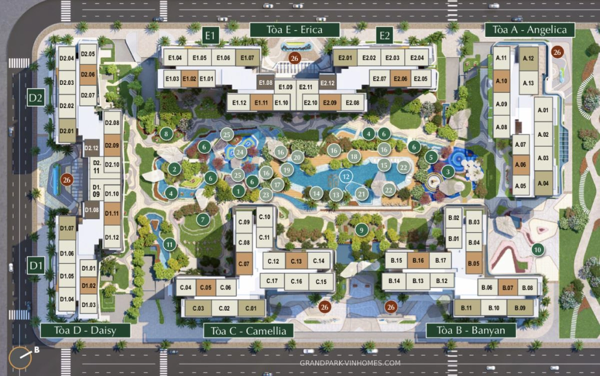 Mật độ căn hộ dự án Lumiere Boulevard là bao nhiêu?