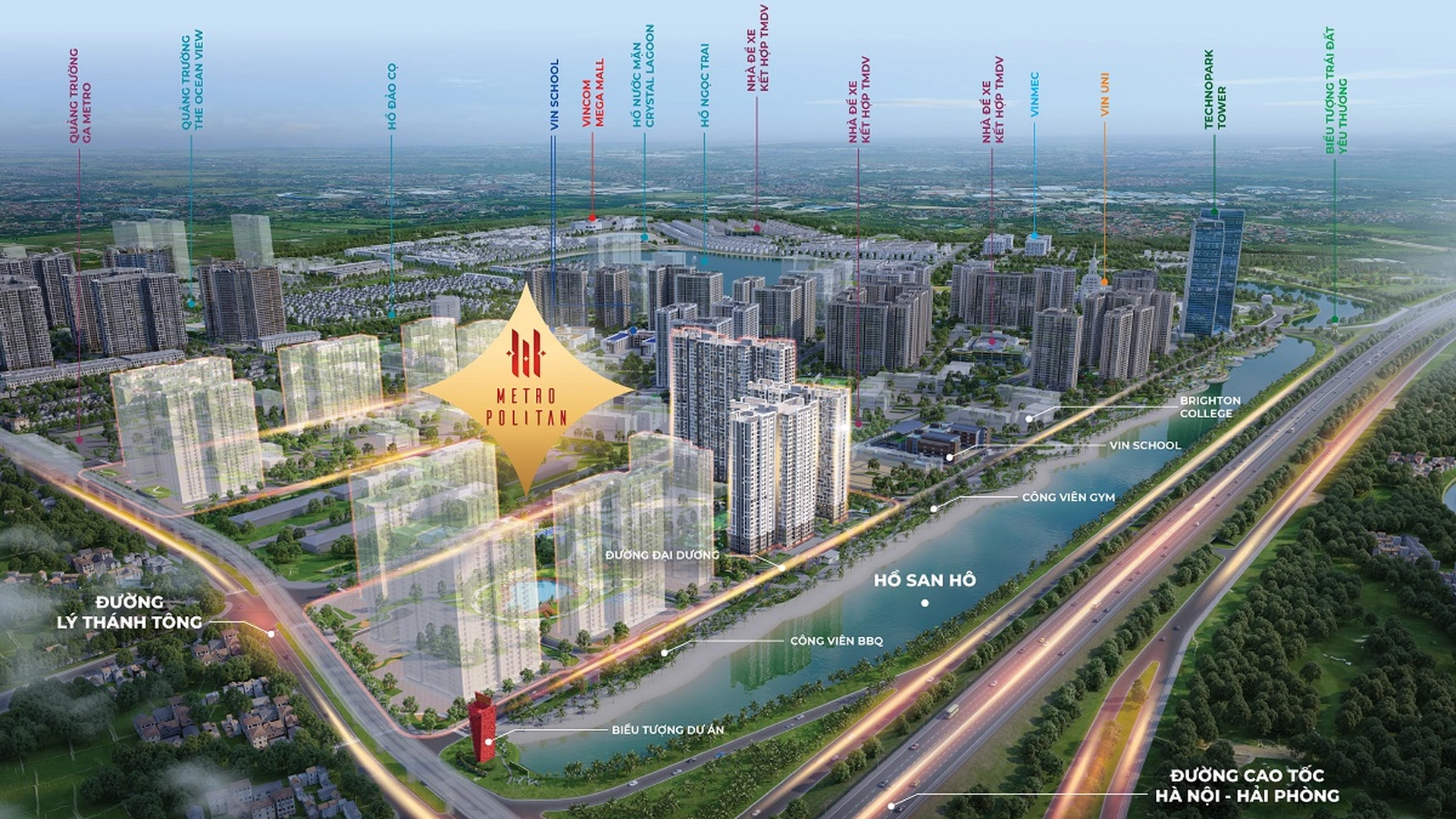 3 lợi thế vị trí của phân khu Metropolitan Vinhomes Ocean Park 1 là gì?