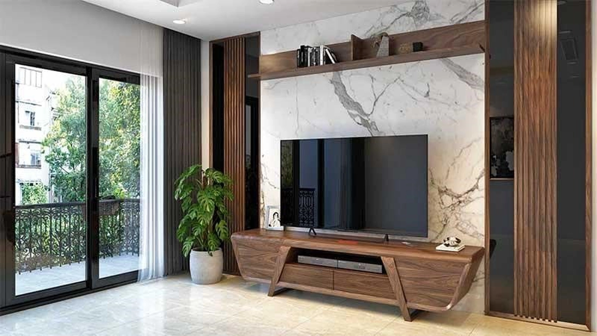 Ưu nhược điểm khi sử dụng kệ tivi để sàn phòng khách là gì?