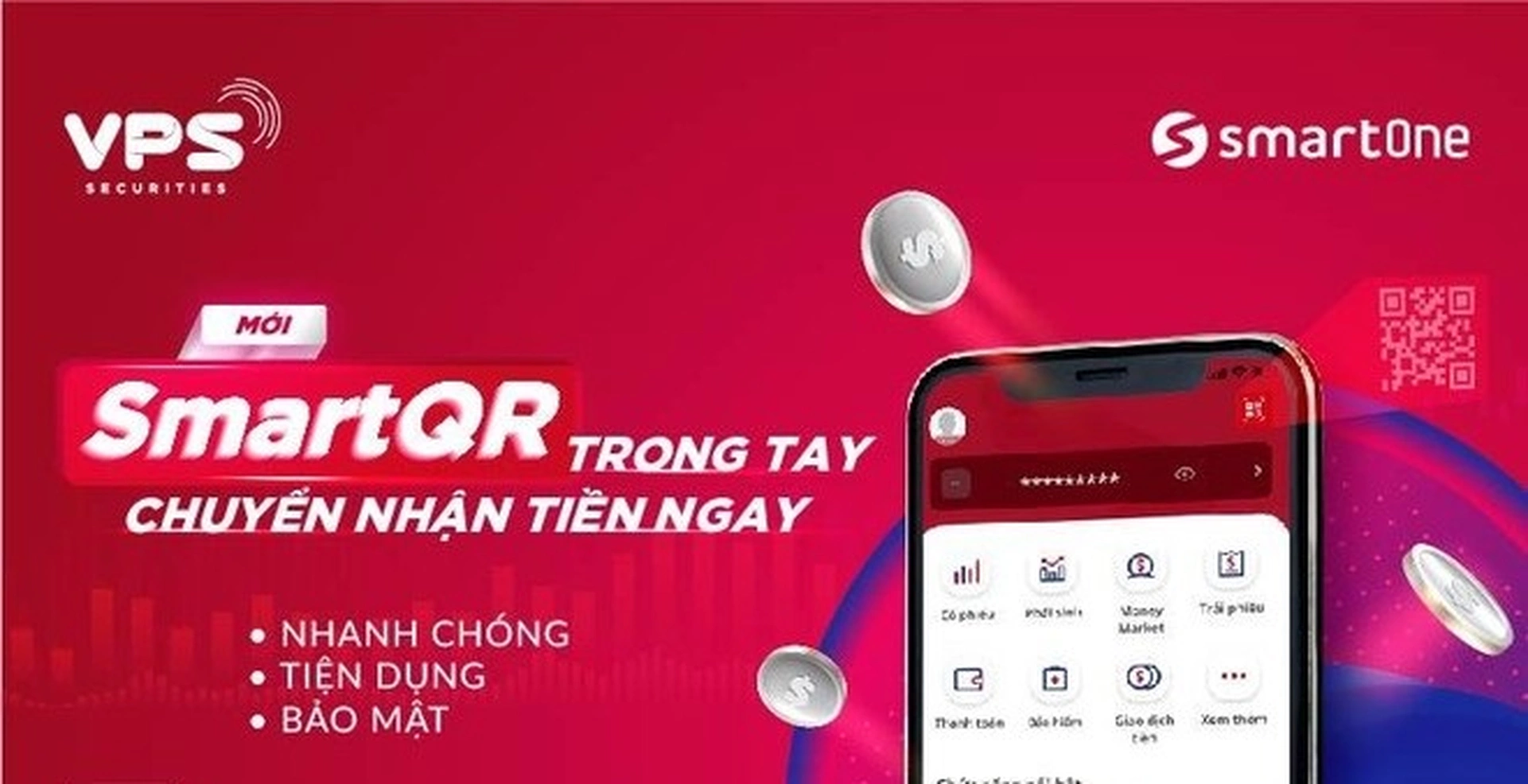 Cần làm gì để nhận và chuyển tiền trên trên SmartQR của bảng giá chứng khoán VPS một cách nhanh nhất?