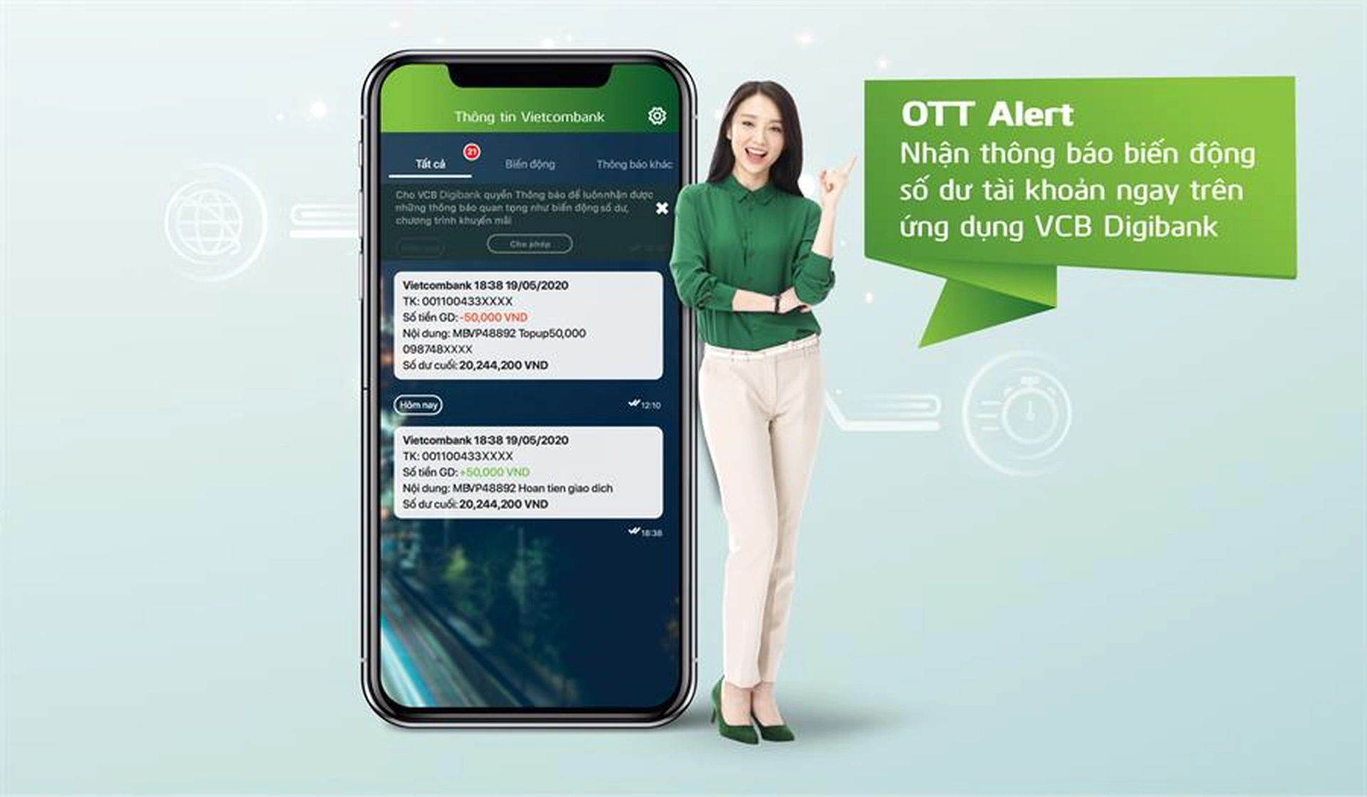 Tại sao nên đăng ký nhận thông báo số dư qua ứng dụng e-banking Vietcombank?