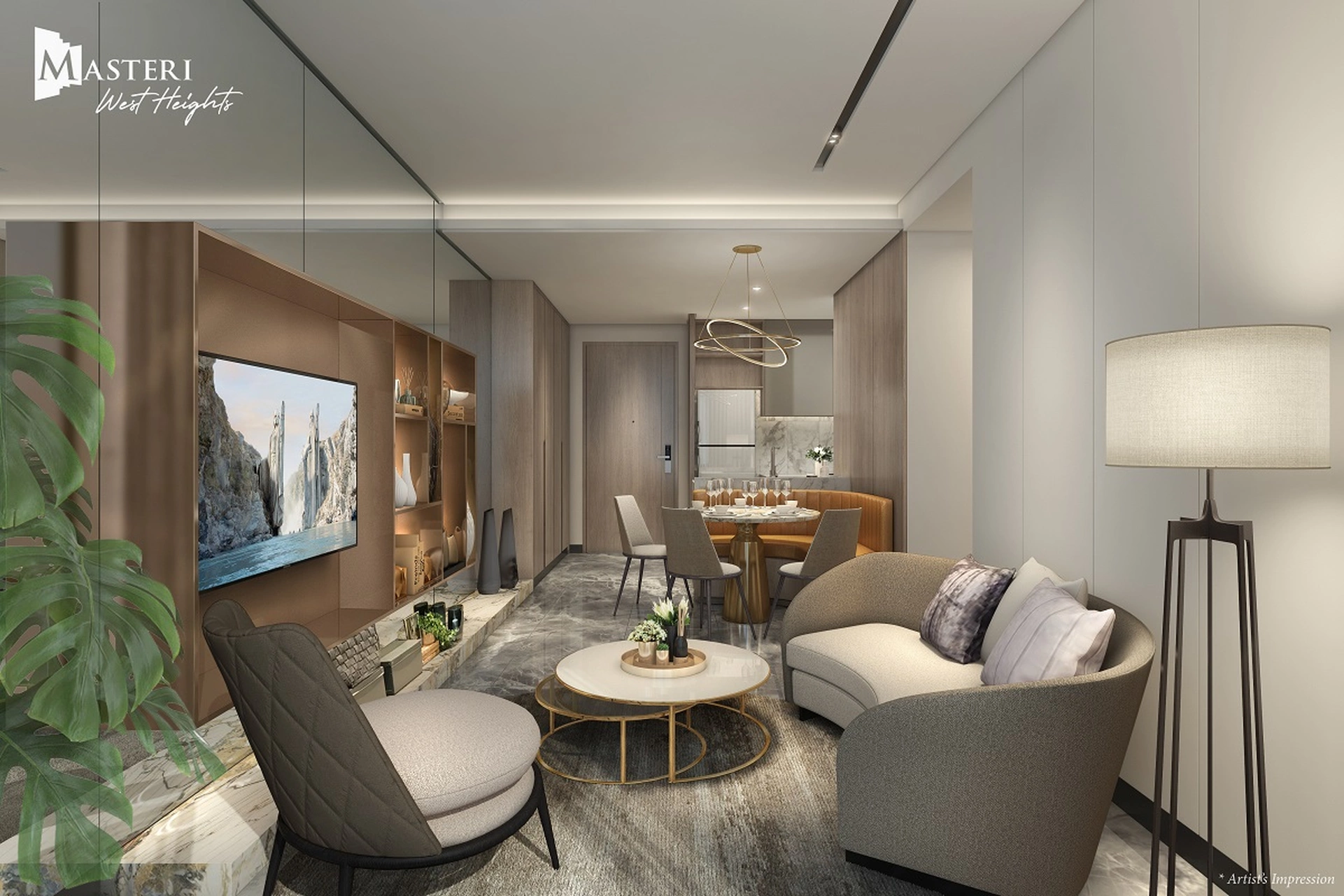 Giá thuê căn hộ Vinhomes Smart City 2 phòng ngủ phân khu Masteri West Heights là bao nhiêu? 