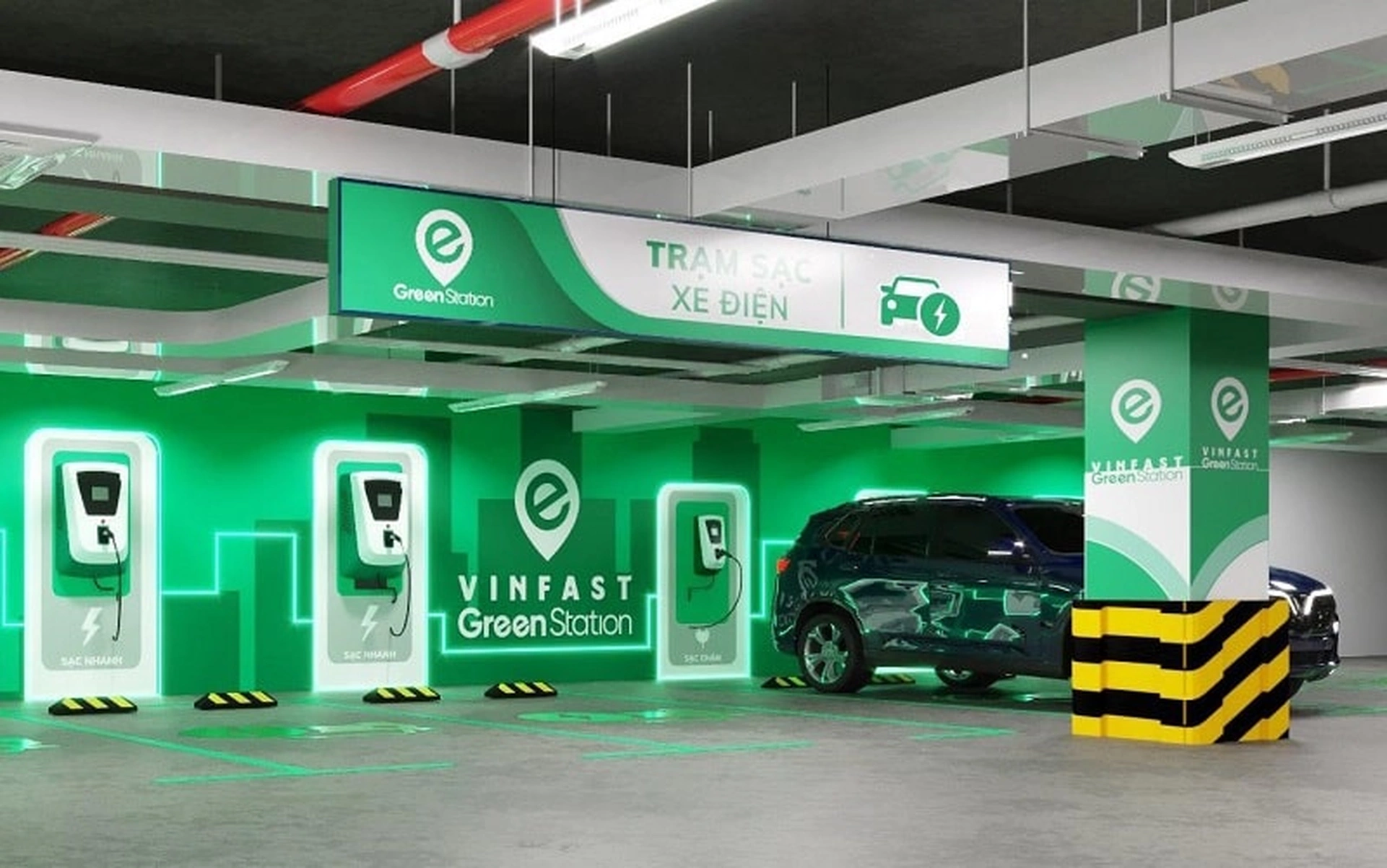 Có bao nhiêu trạm sạc xe điện khi thuê nhà Vinhomes Ocean Park 1?