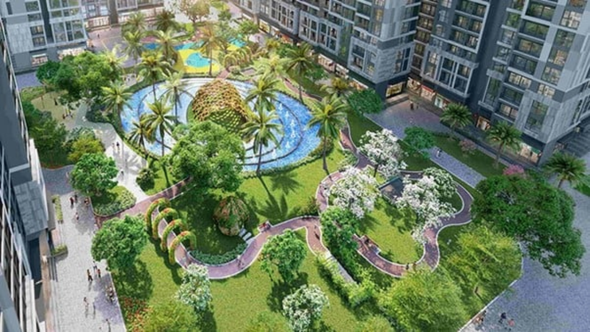 Tại sao khu vườn Botanic Garden dưới chân tòa P2 lại là một điểm thu hút cư dân khi thuê chung cư tại Ocean Park?