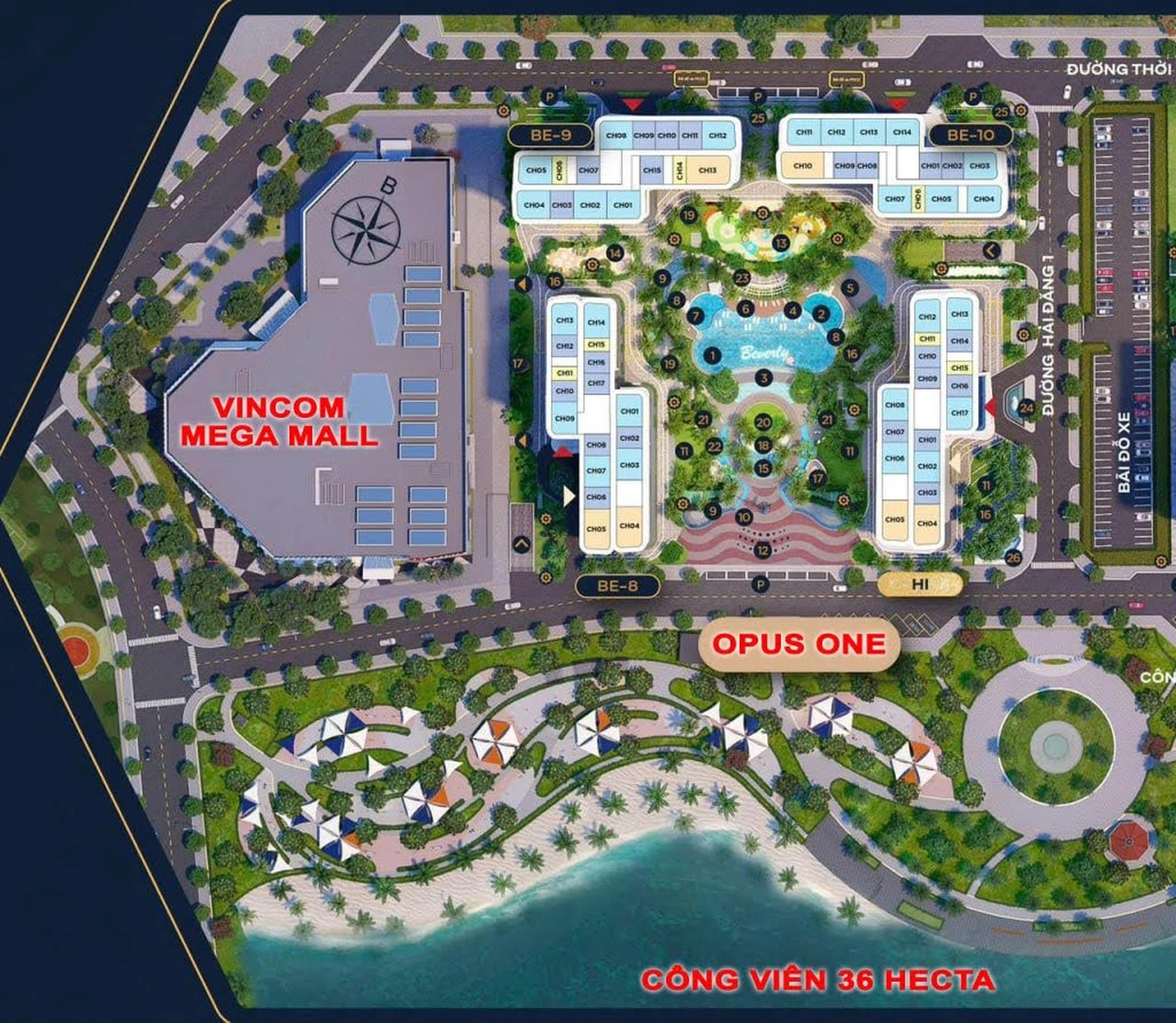 Vị trí căn hộ The Opus One Vinhomes Grand Park ở đâu?