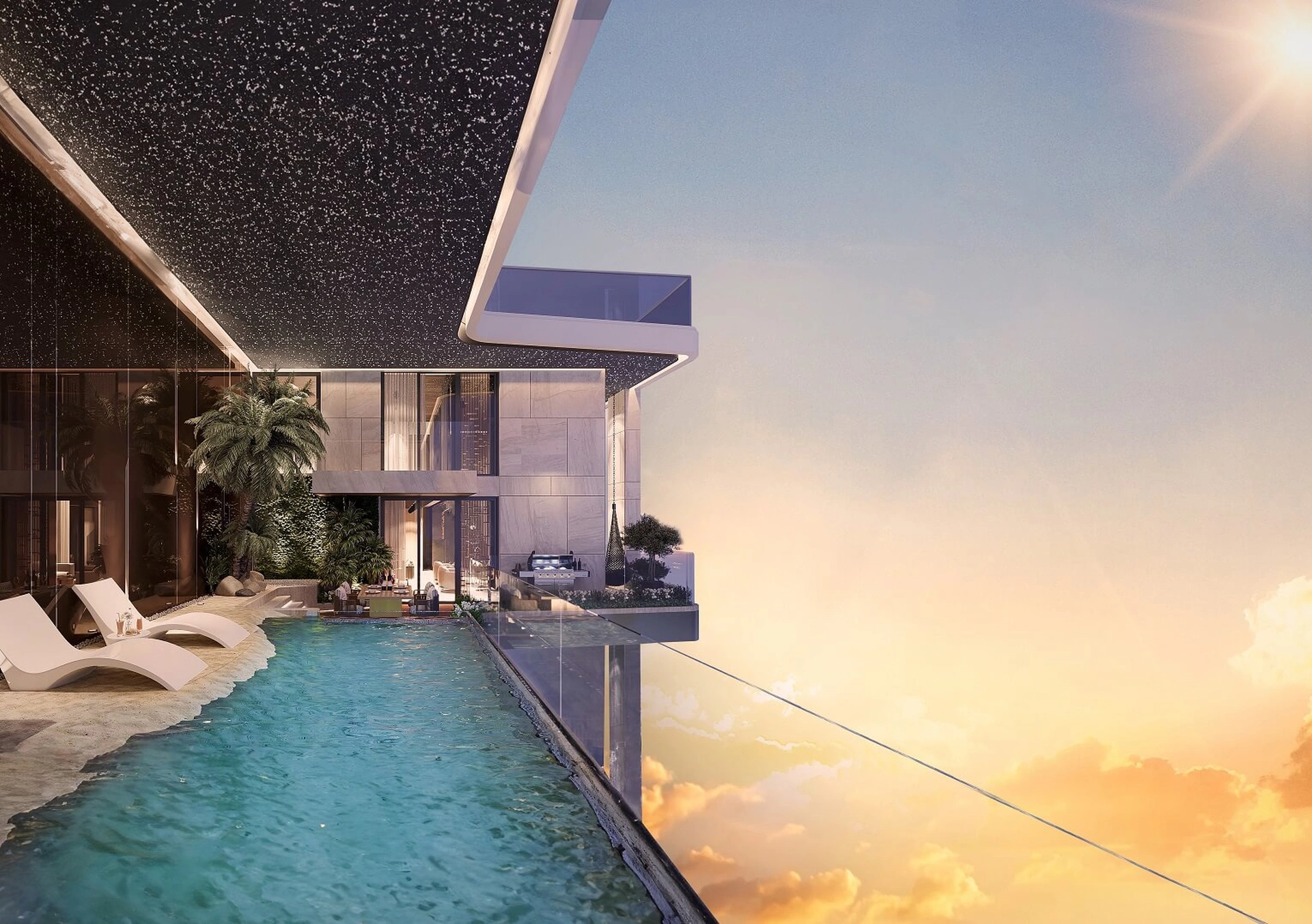 Noble Crystal Tây Hồ: Biệt thự trên không với thiết kế kính chạm sàn độc đáo