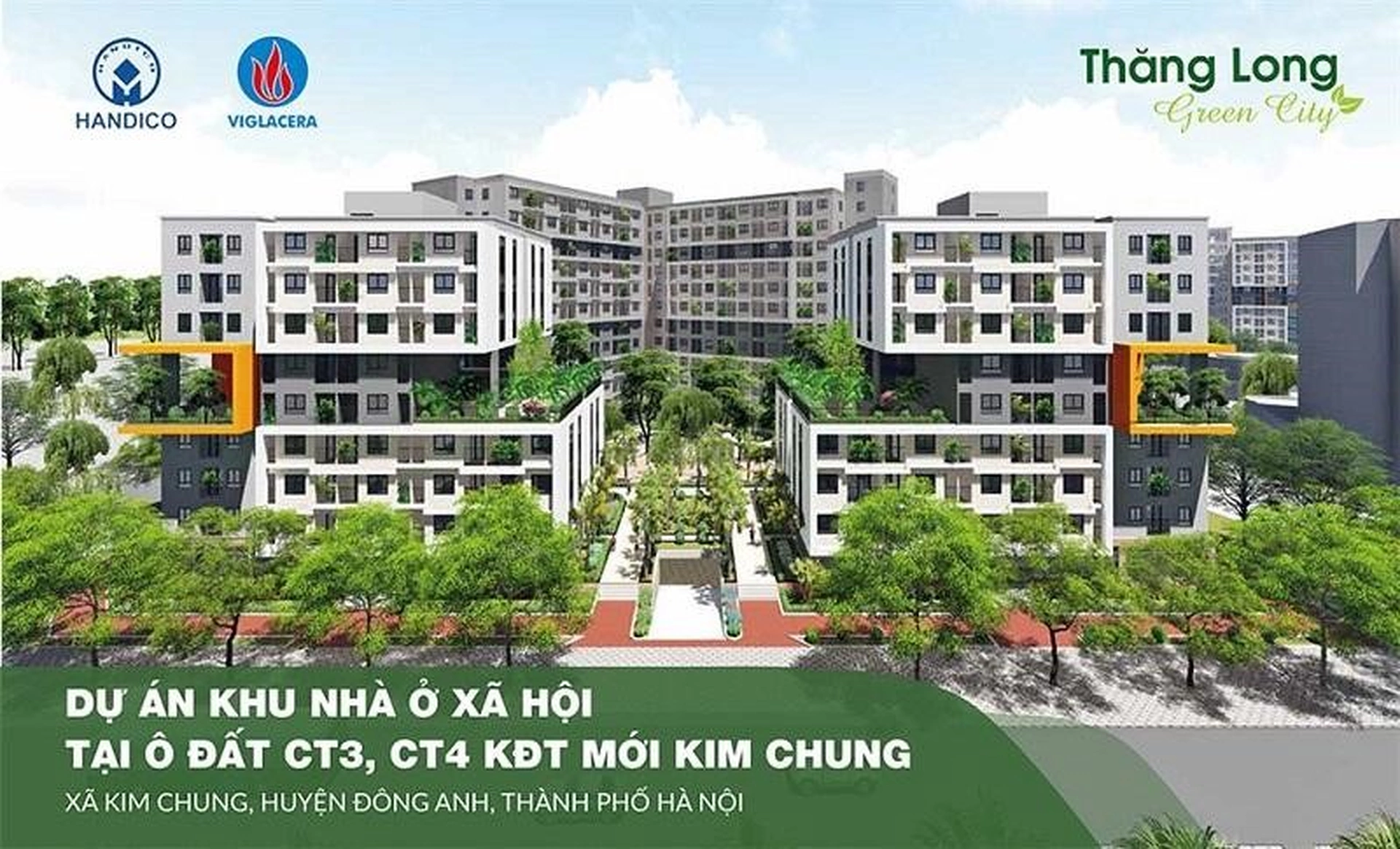 Tiến độ xây dựng dự án nhà ở xã hội CT3 CT4 Kim Chung Đông Anh  