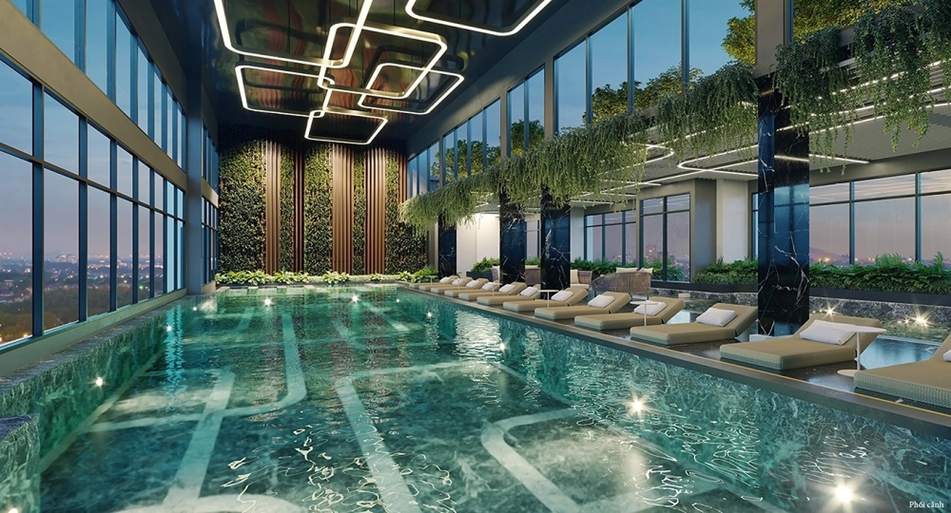 Khám phá bể bơi tầng thượng tại tòa B Masteri West Heights 