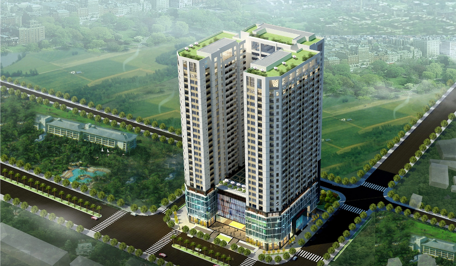 Căn 2PN ở chung cư Central Field quận Cầu Giấy có diện tích thế nào?