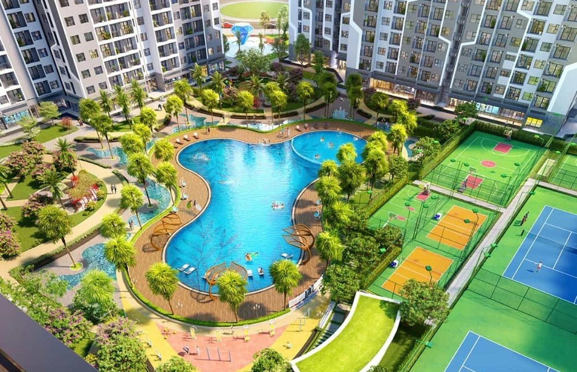 Giá căn 1 phòng ngủ tòa GS2 - The Miami - Vinhomes Smart City hướng Tây Bắc có giá bao nhiêu 1m2?
