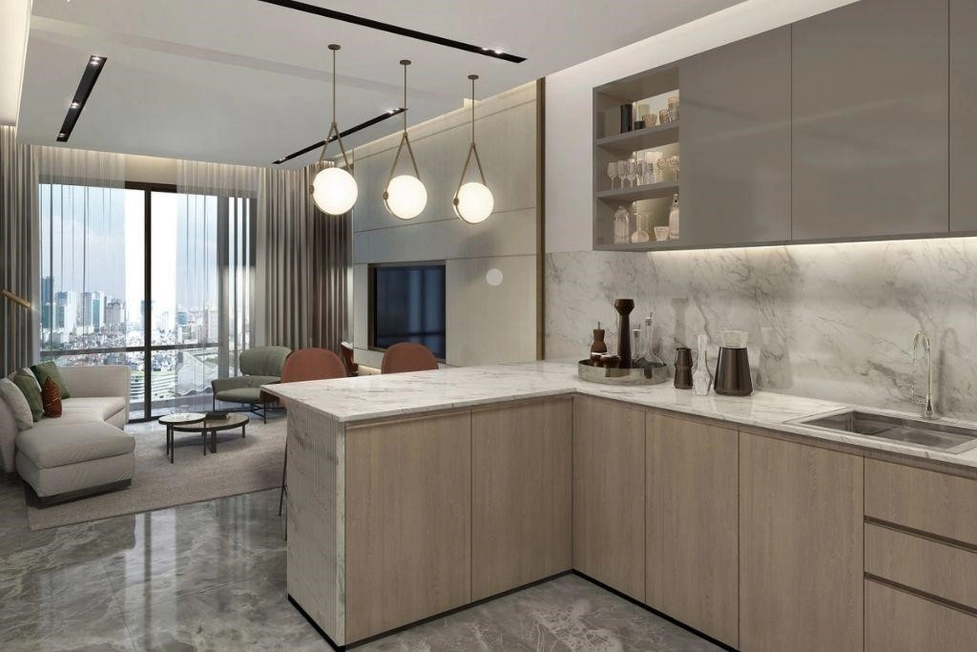 Tiêu chuẩn bàn giao shophouse chân đế tại tòa A dự án Masteri West Heights Tây Mỗ 