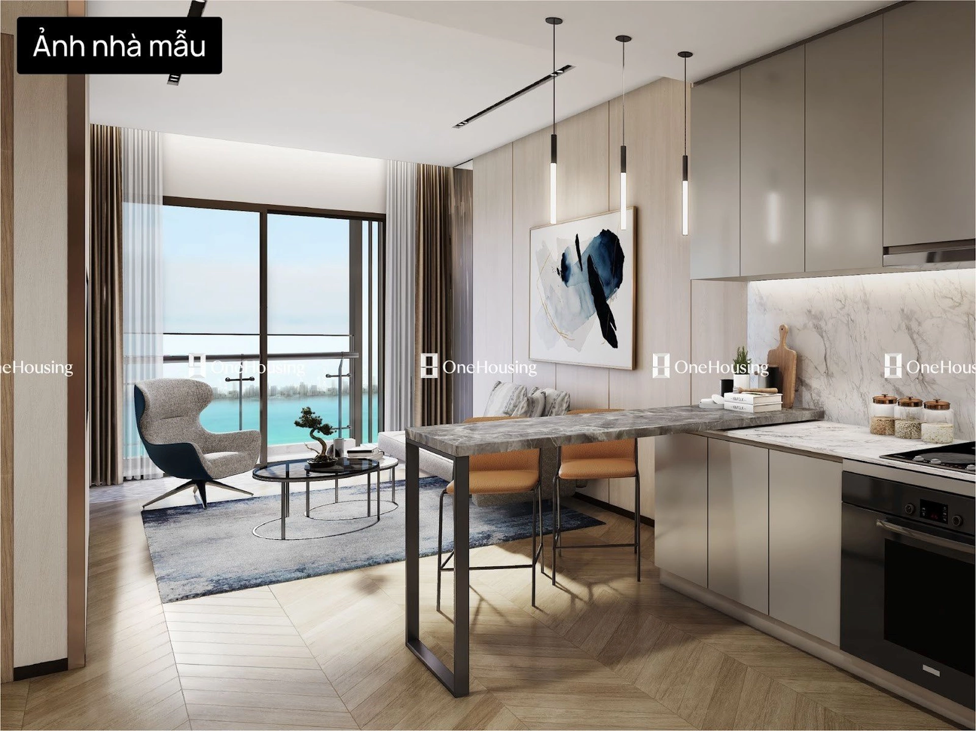 Điểm danh giá căn 1PN, 2PN ở tòa M1, M2, M3 Masteri Waterfront trên website OneHousing hiện tại là bao nhiêu?