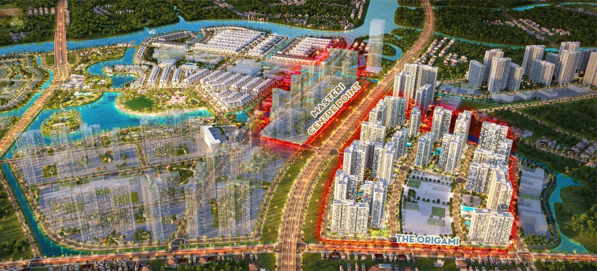 Khoảng cách từ dự án Masteri Centre Point đến Khu du lịch Suối Tiên bao xa?