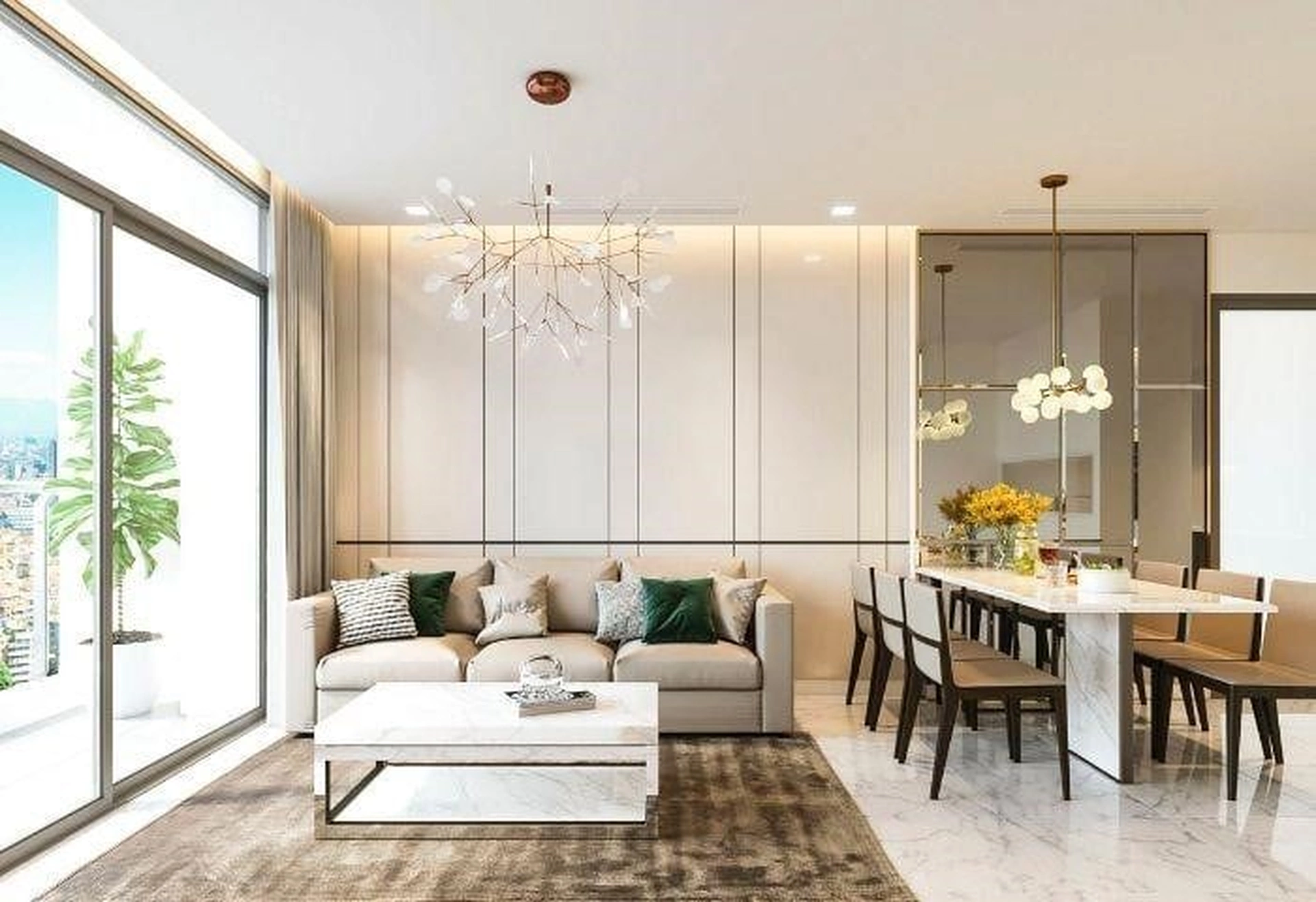 Căn hộ 3PN tòa A phân khu Riviera dự án Masteri Centre Point có diện tích tim tường, diện tích thông thủy bao nhiêu?