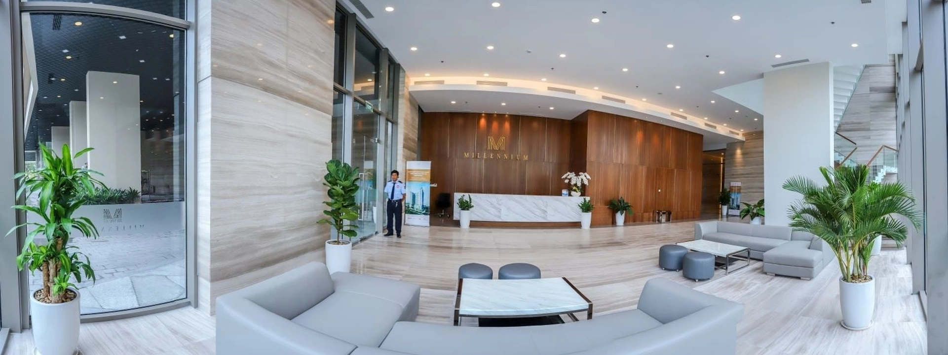 Khám phá sảnh lobby tiêu chuẩn châu Âu tại Masteri Millennium