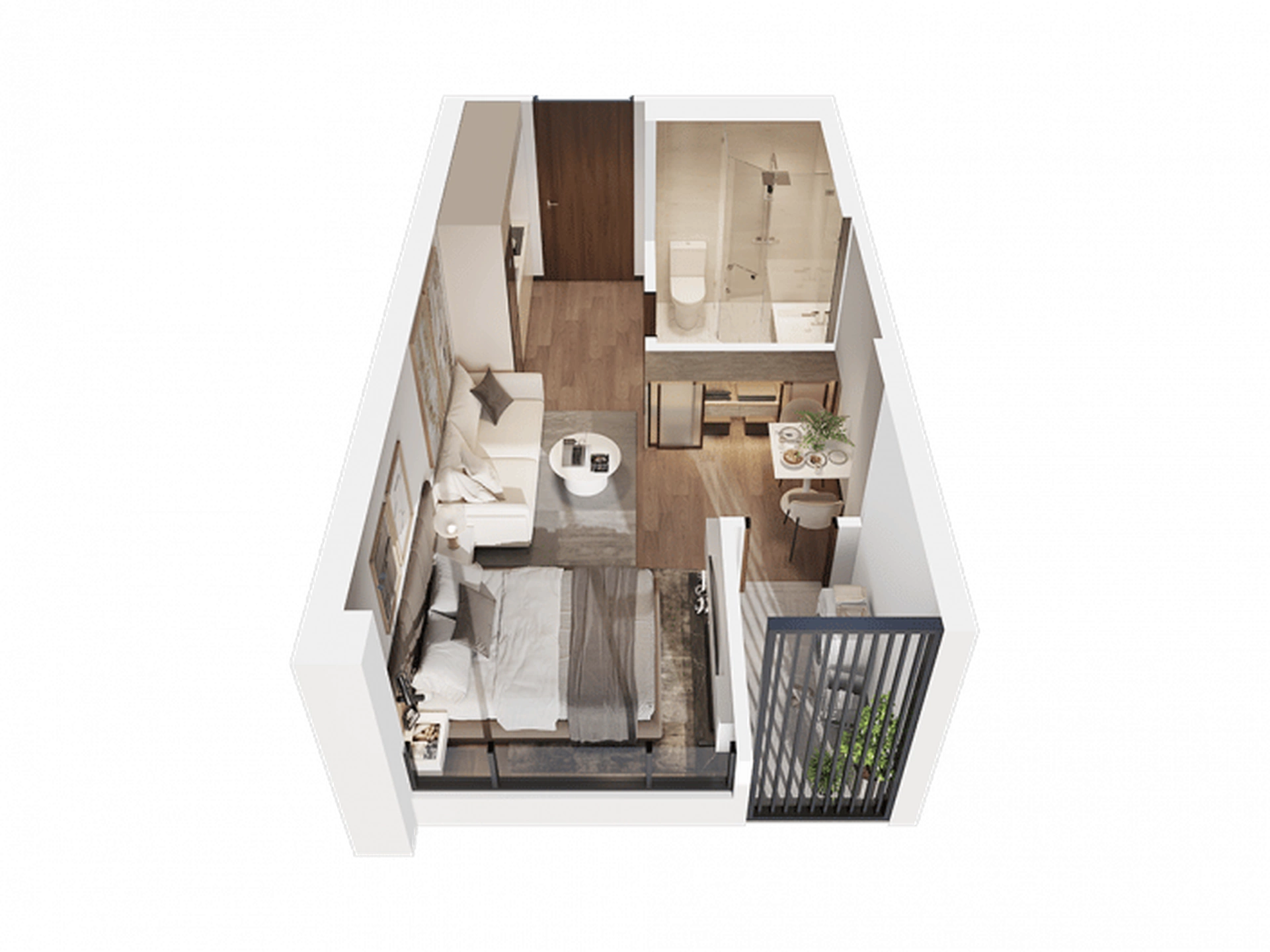 Diện tích căn studio ở 3 tòa thuộc phân khu Hawaii - Masteri Waterfront có gì khác nhau?