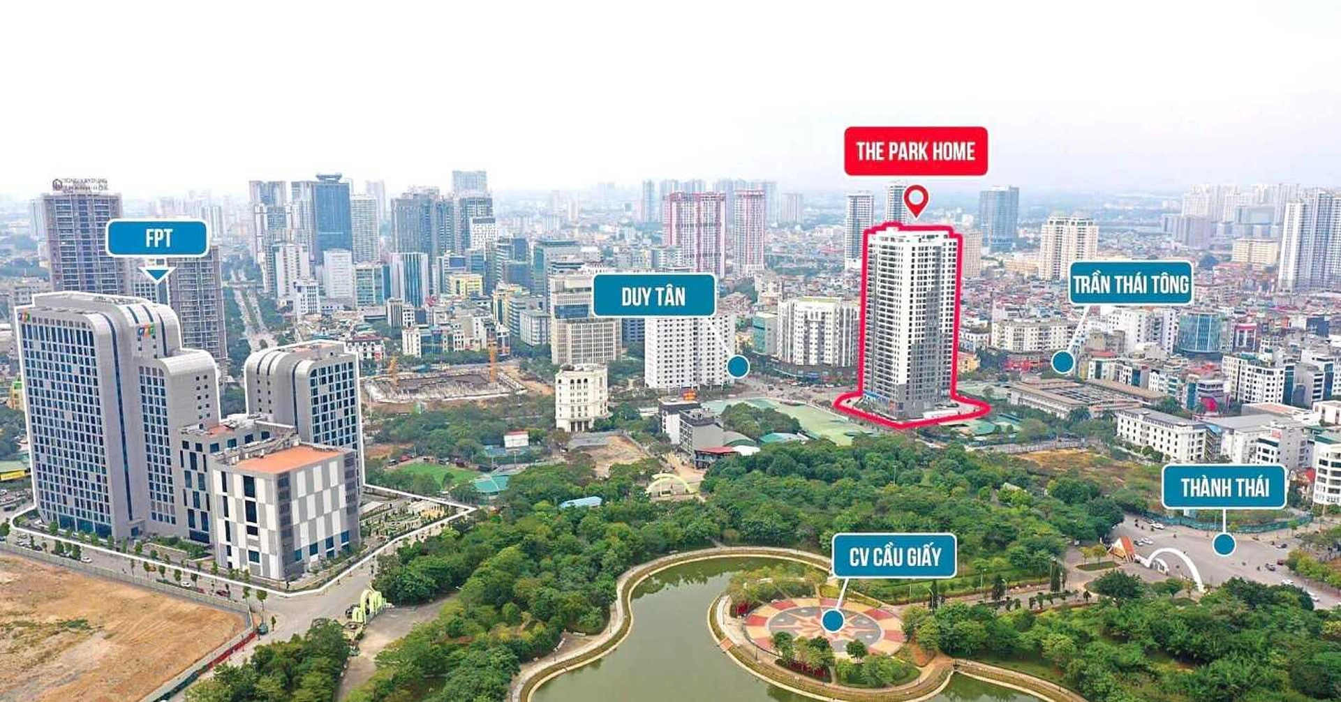 Địa chỉ chung cư The Park Home quận Cầu Giấy cụ thể ở đâu?