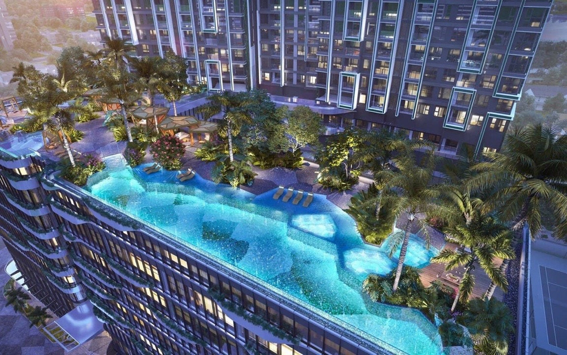 Tòa East dự án Lumière Riverside có bao nhiêu tầng đỗ xe nổi?