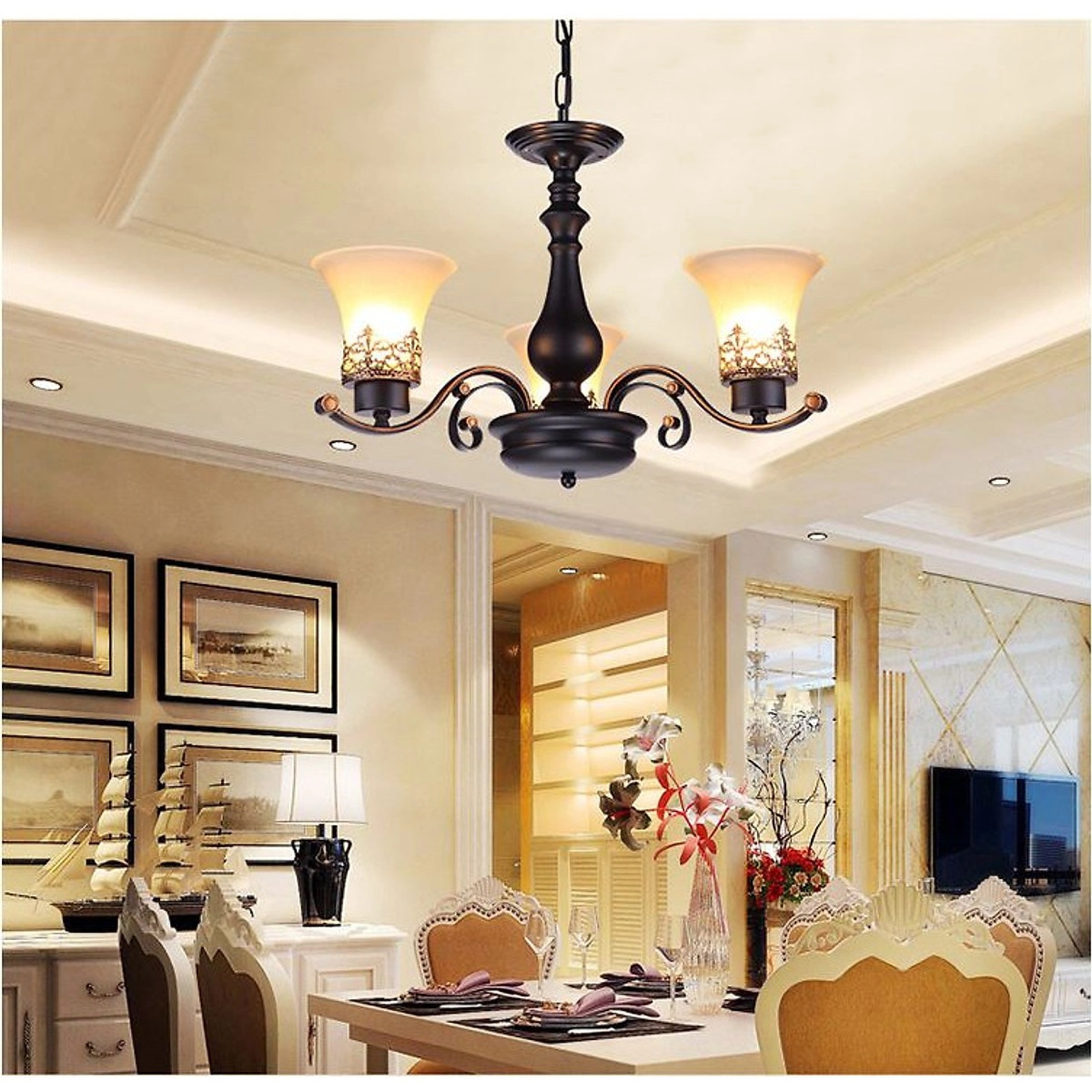 Bí quyết chọn đèn bàn ăn: vừa tạo dễ chịu cho thị giác vừa tăng sự ấm cúng gia đình