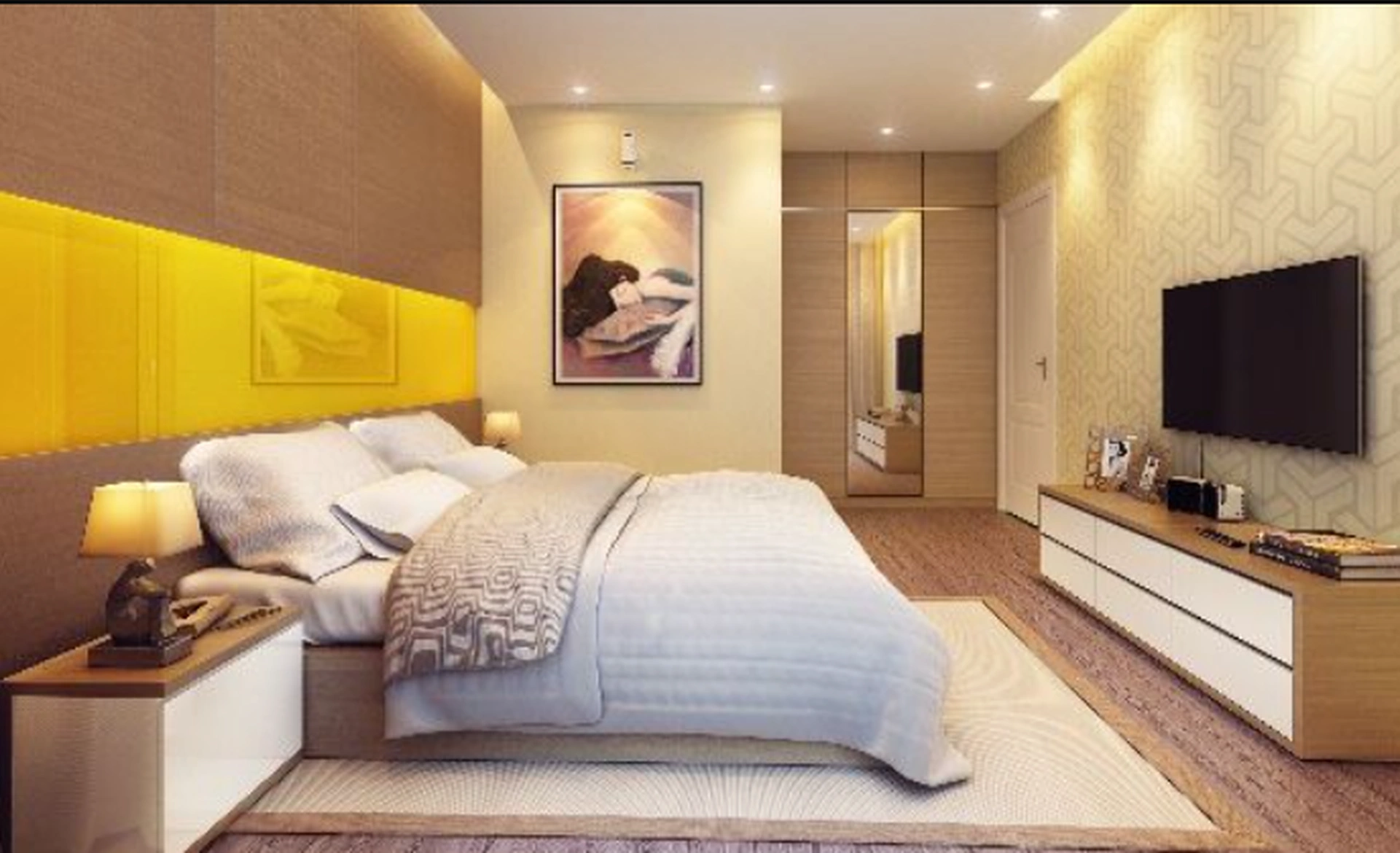 Diện tích tim tường, diện tích thông thủy căn hộ 3 phòng ngủ tòa P6 Vinhomes Times City