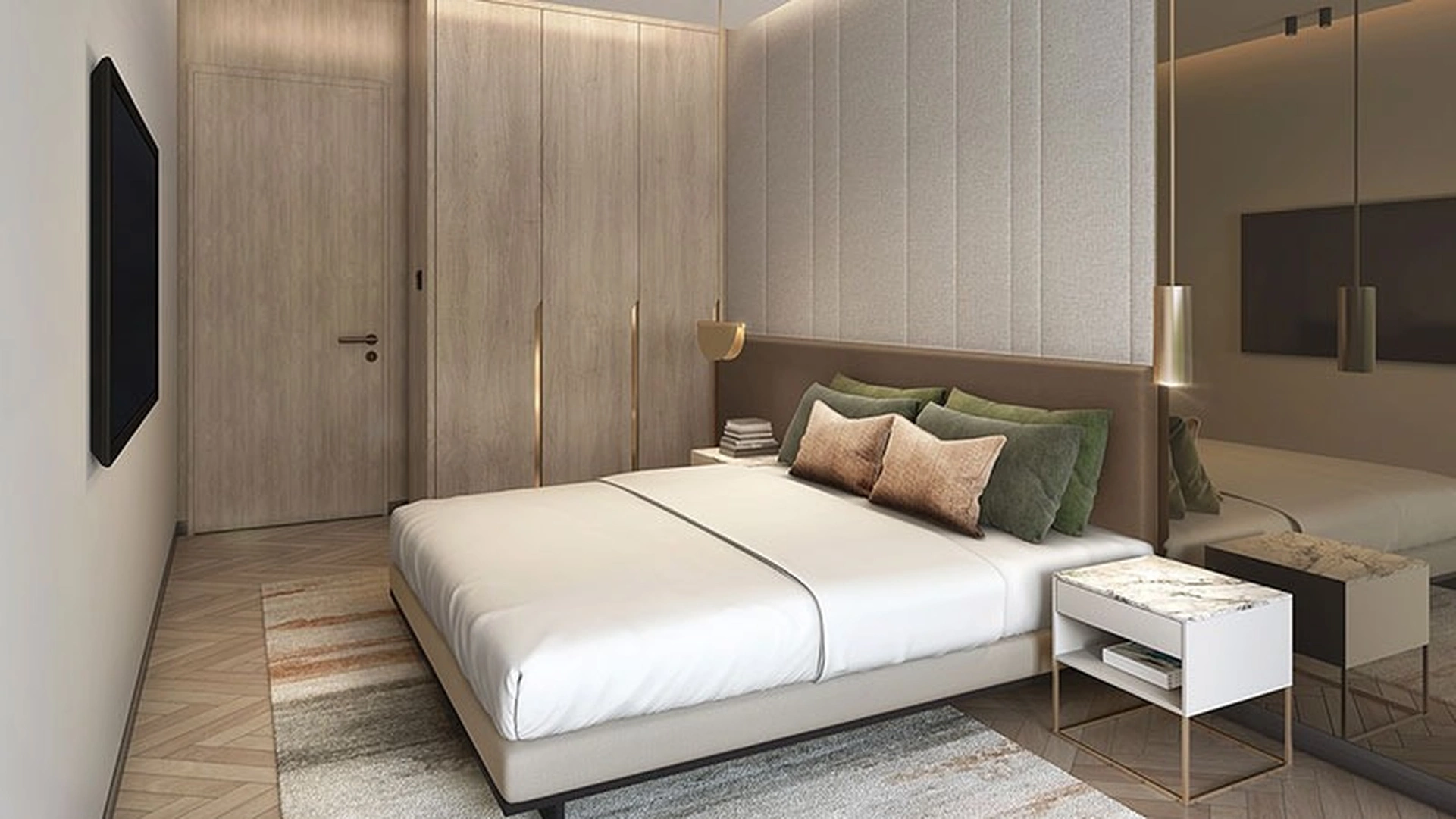 Diện tích tim tường, diện tích thông thủy căn hộ 1 phòng ngủ tòa C Masteri West Heights