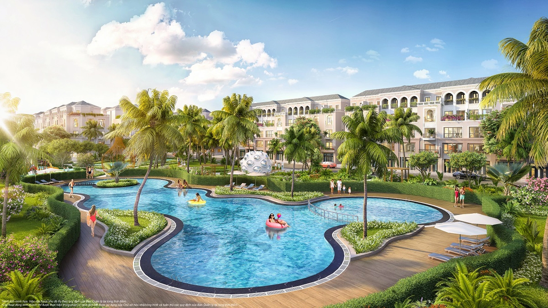 Shophouse phân khu Cọ Xanh Vinhomes Ocean Park 2 nằm ở những trục đường nội khu nào?