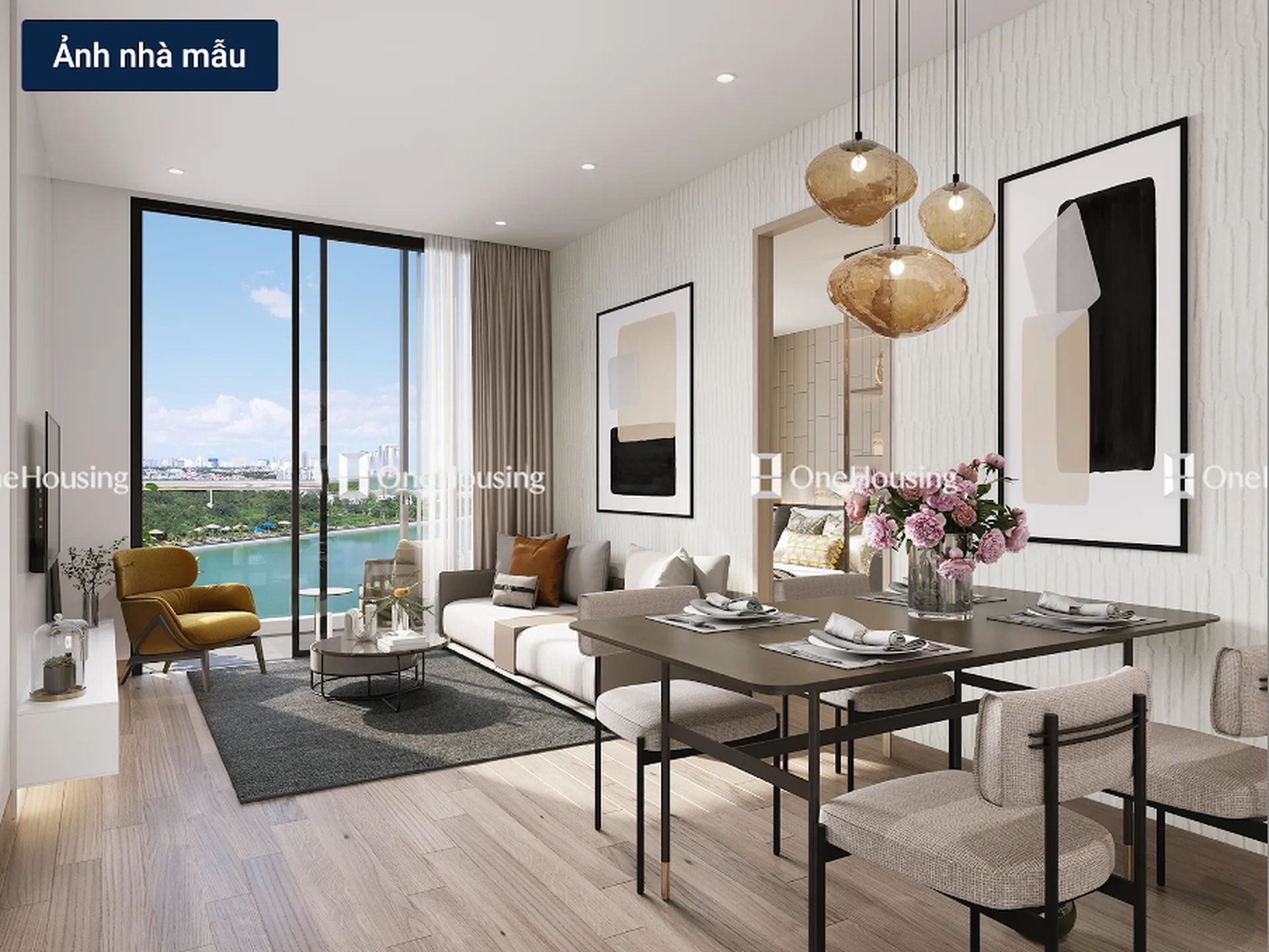 Căn hộ 2PN tòa D Masteri West Heights 60.58m2 đang bán bao nhiêu? 
