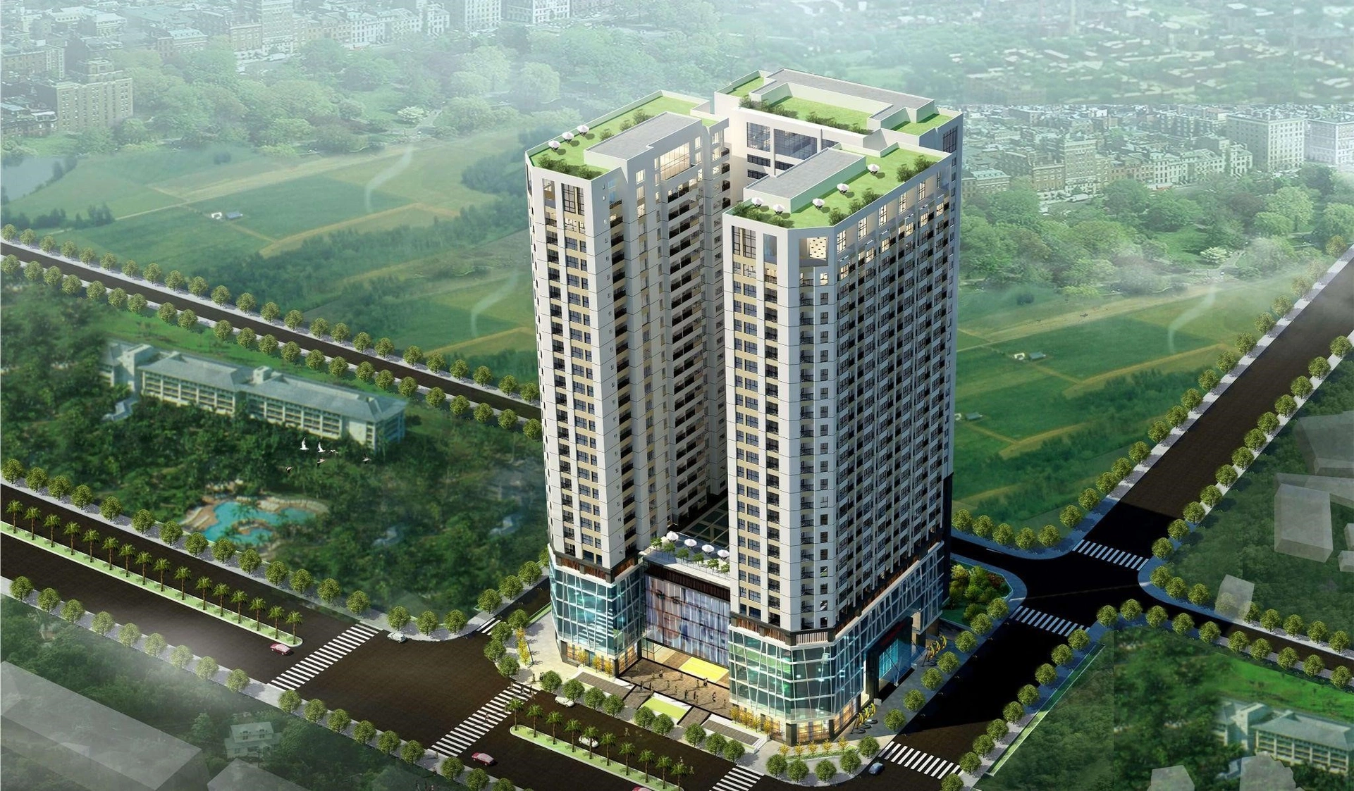 Gần trường Đại học Phương Đông, quận Cầu Giấy có chung cư trung cấp nào?