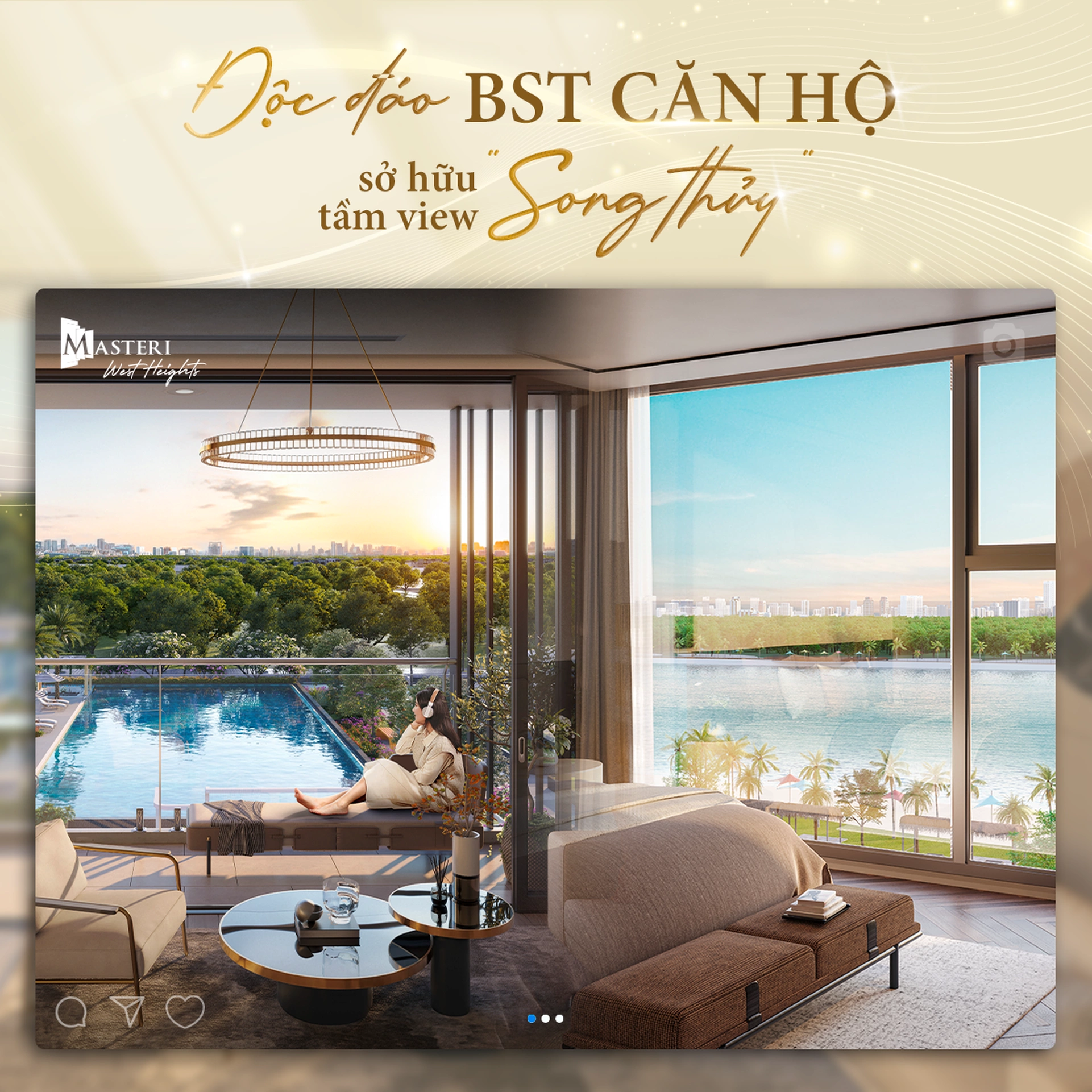 So sánh tầm view của 2 toà West B và West C dự án Masteri West Heights