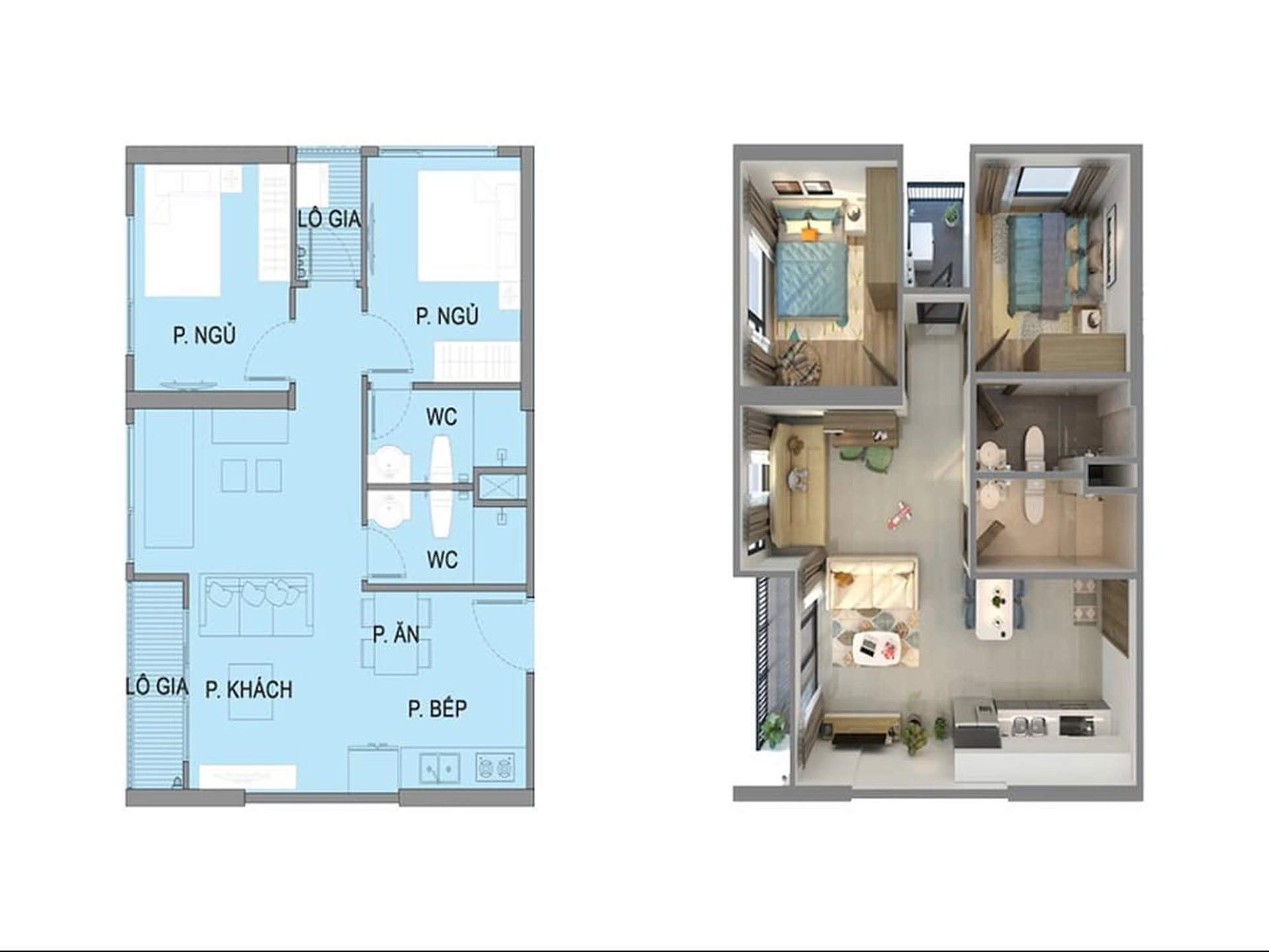 Căn 2PN+ tòa S4.02 - The Sapphire - Vinhomes Smart City hướng Đông Bắc, Tây Nam có giá bao nhiêu 1m2? 