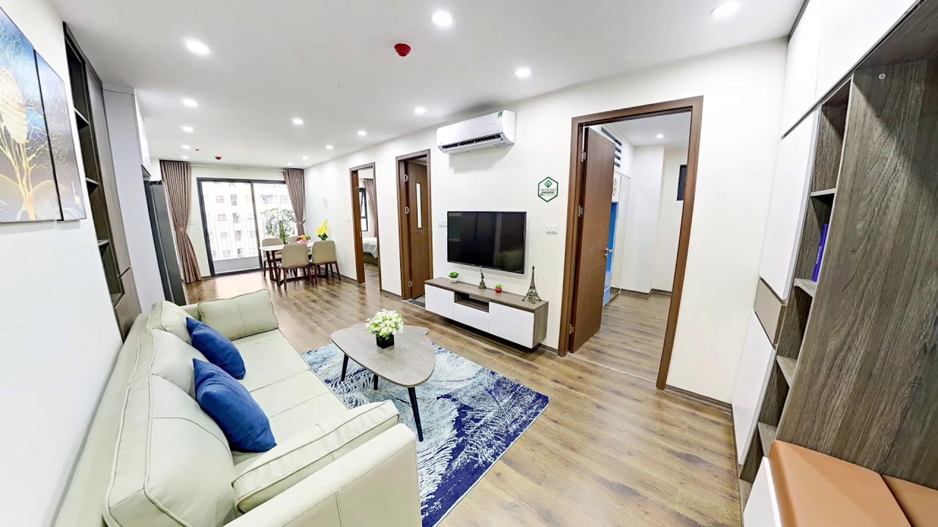 Căn 2PN 3PN chung cư Thăng Long Victory huyện Hoài Đức có diện tích bao nhiêu?