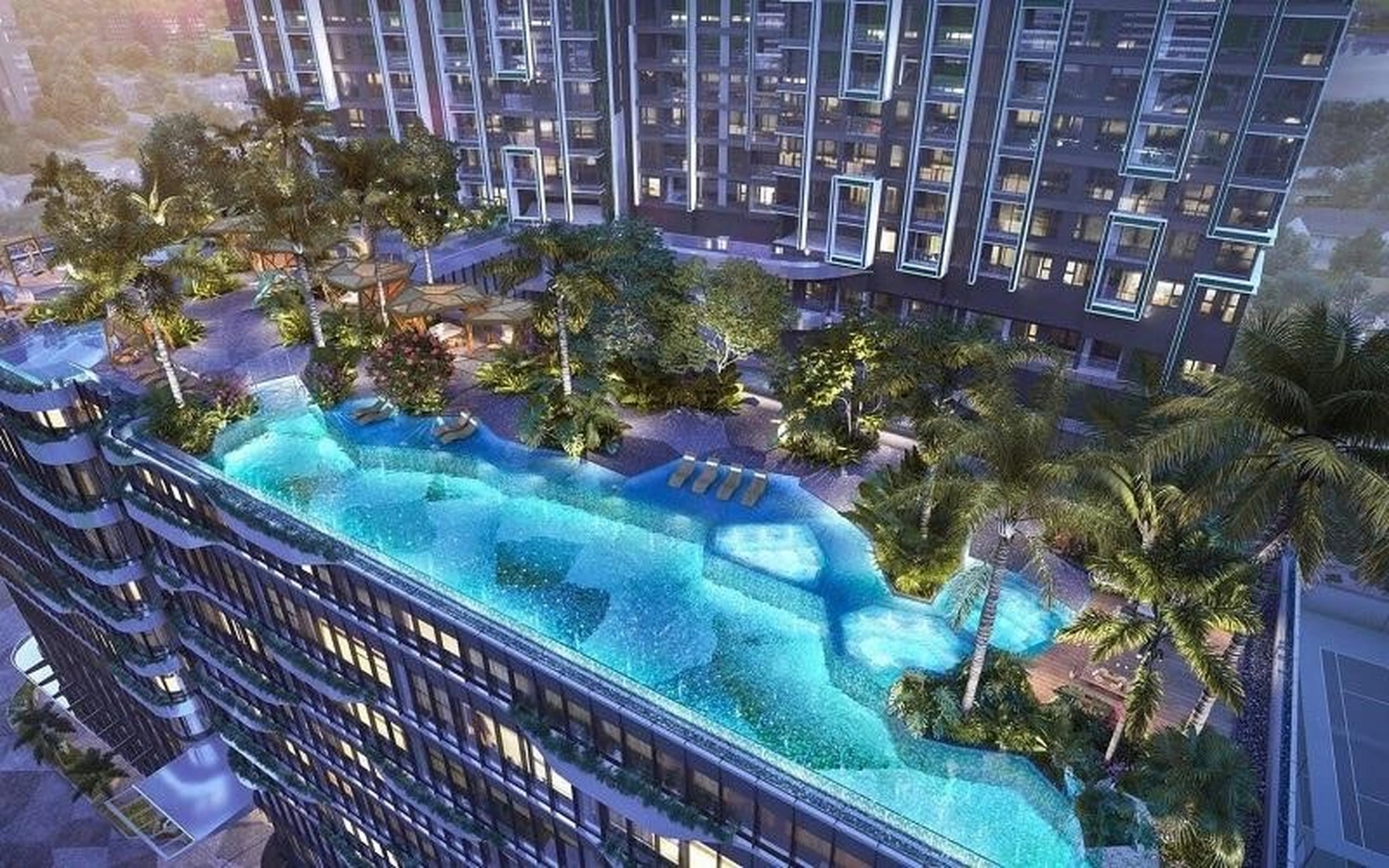 Khám phá hồ bơi Panorama tiêu chuẩn resort tại dự án Lumière Riverside