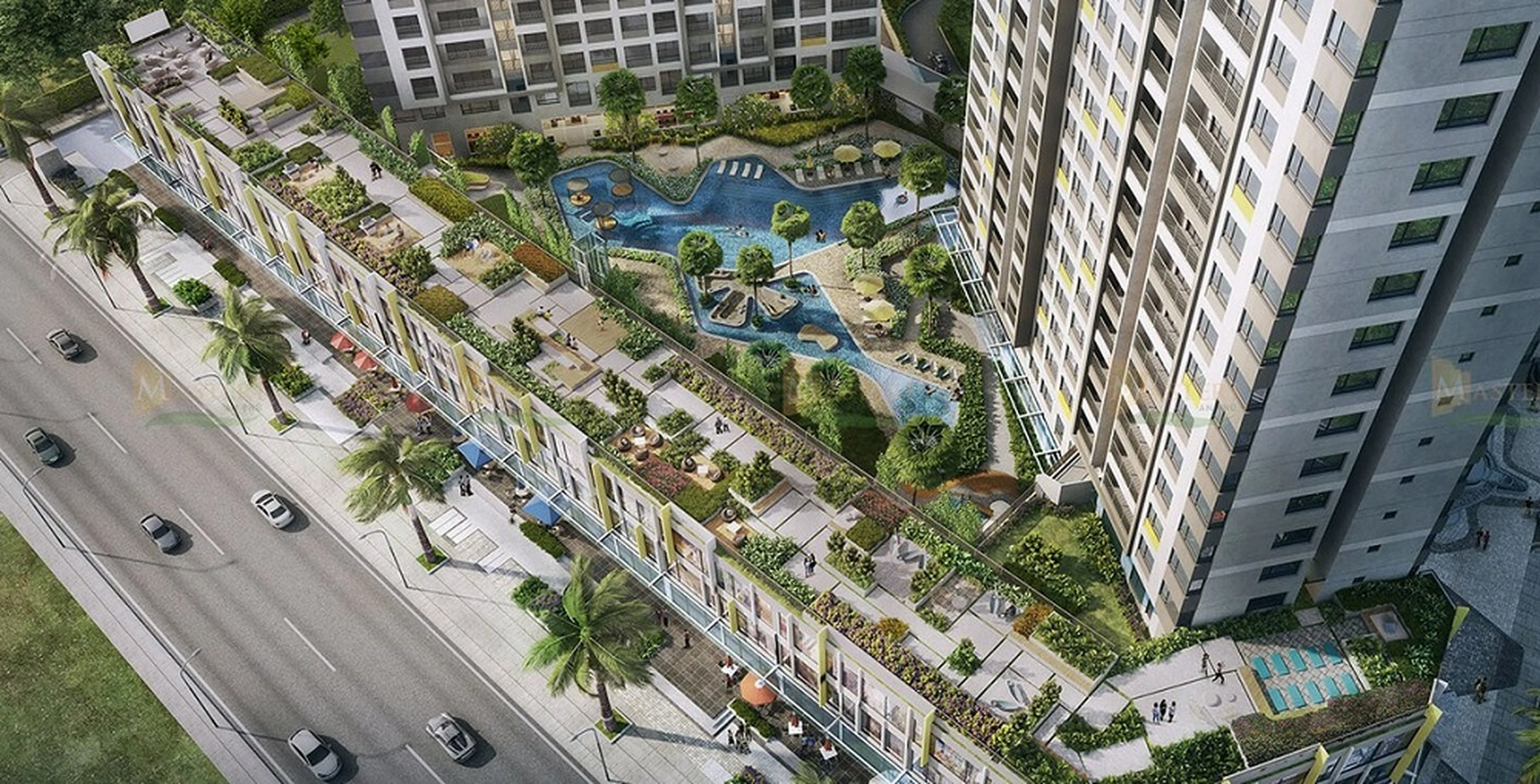 Điểm nhấn xanh tại Masteri An Phú Quận 2 - Vườn trên không Sky Jardin