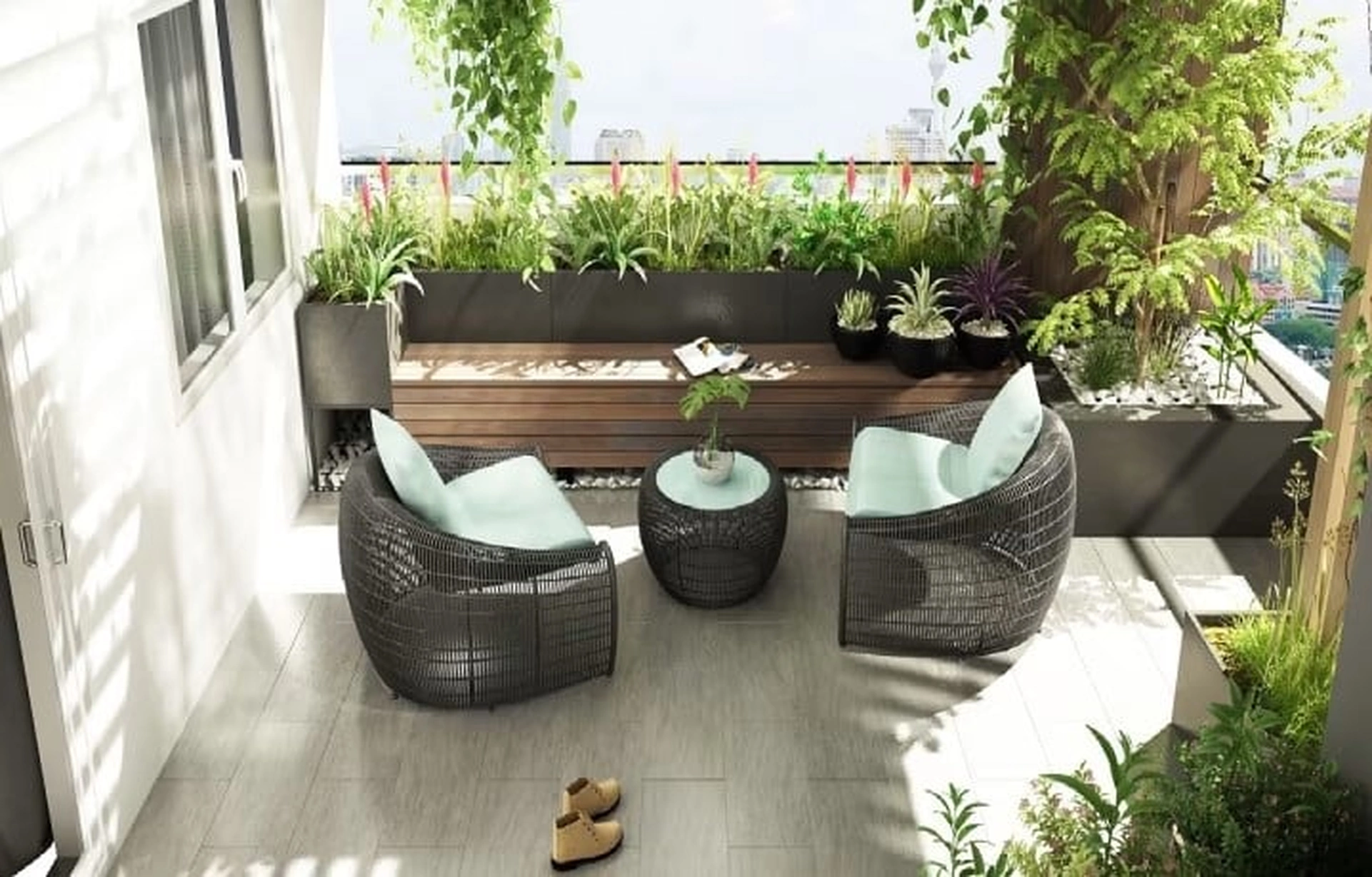 Các mẫu tiểu cảnh cho không gian sống xanh mát, xua tan oi bức