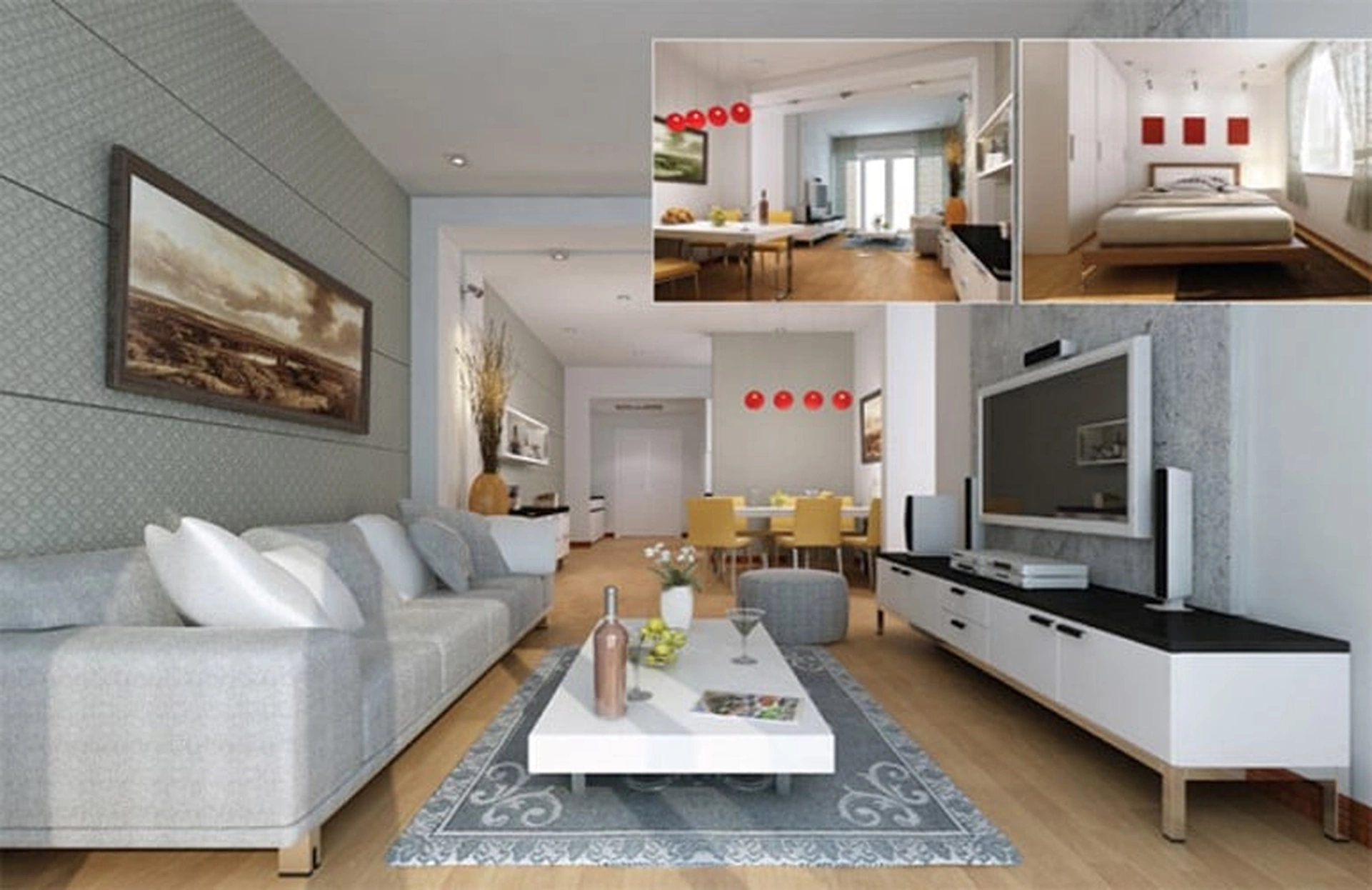 Căn 3PN chung cư HUD3 Tower quận Hà Đông có diện tích bao nhiêu?