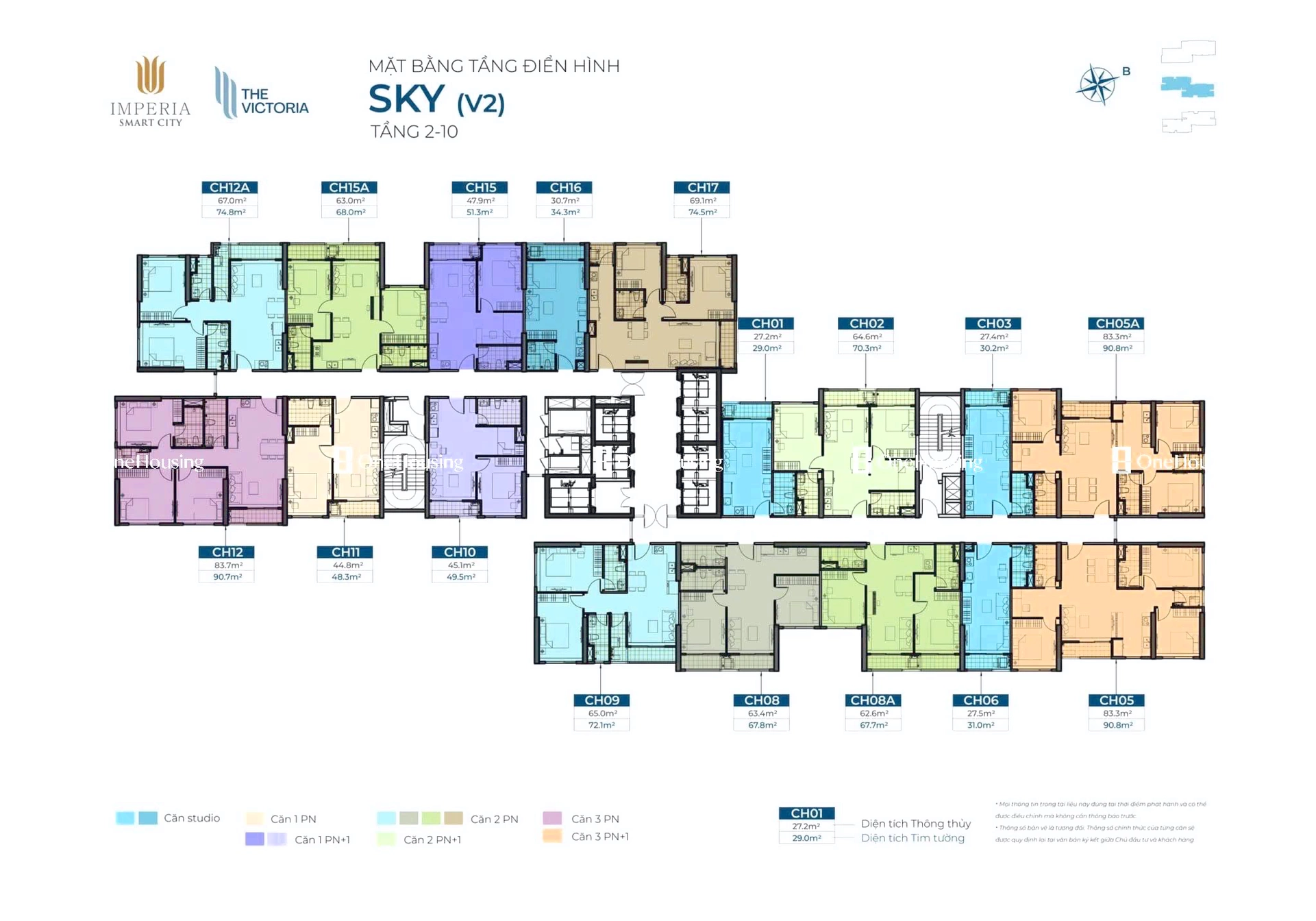 Căn 1PN+ toà V2 - The Victoria - Imperia Smart City
